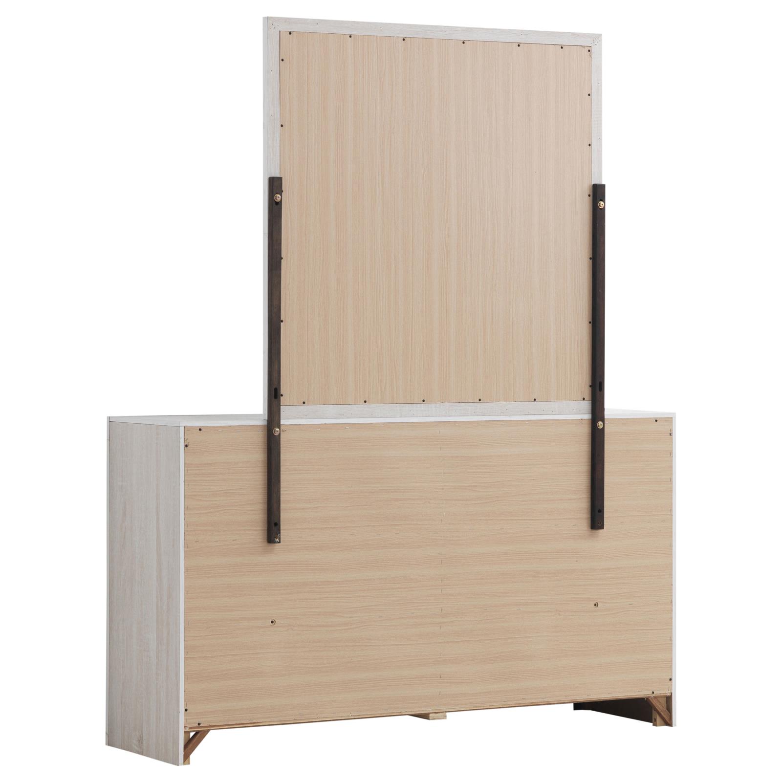 Brantford 6-drawer Dresser with Mirror Coastal White - Image 6
