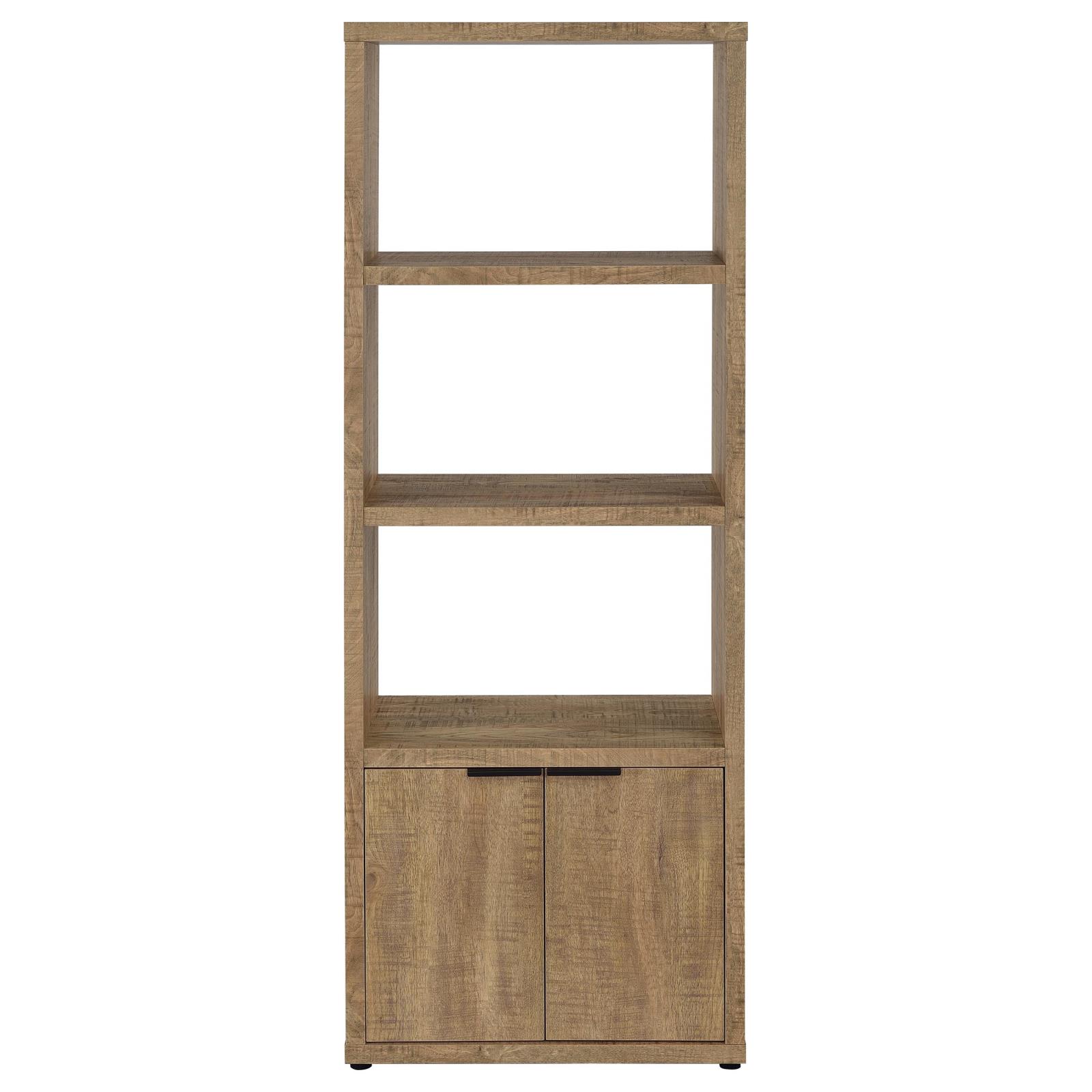 Tabby Farmhouse Media Tower with Adjustable Shelf and 2-Door Storage Mango - Image 4