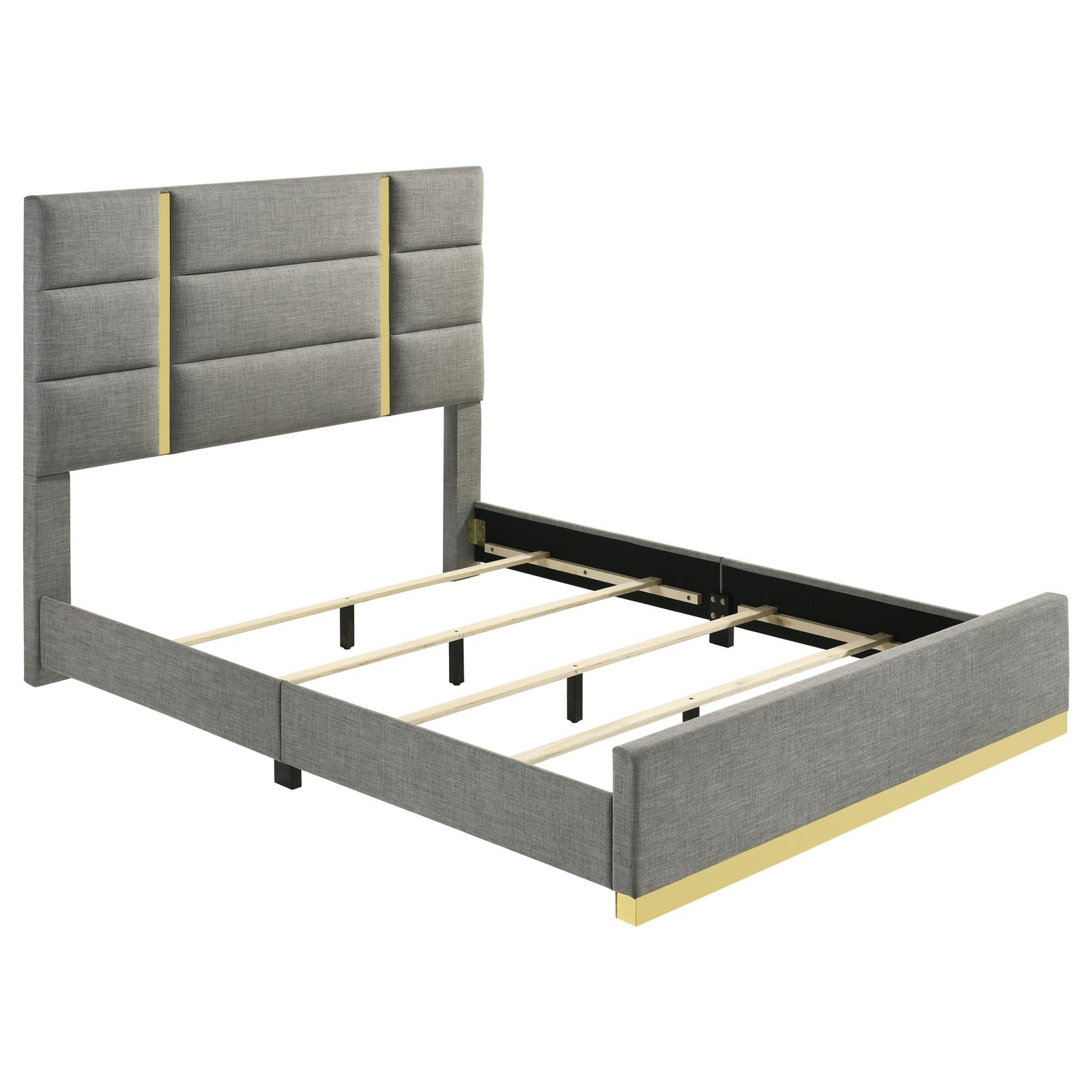 Ines 56-inch Fabric Upholstered Queen Panel Bed