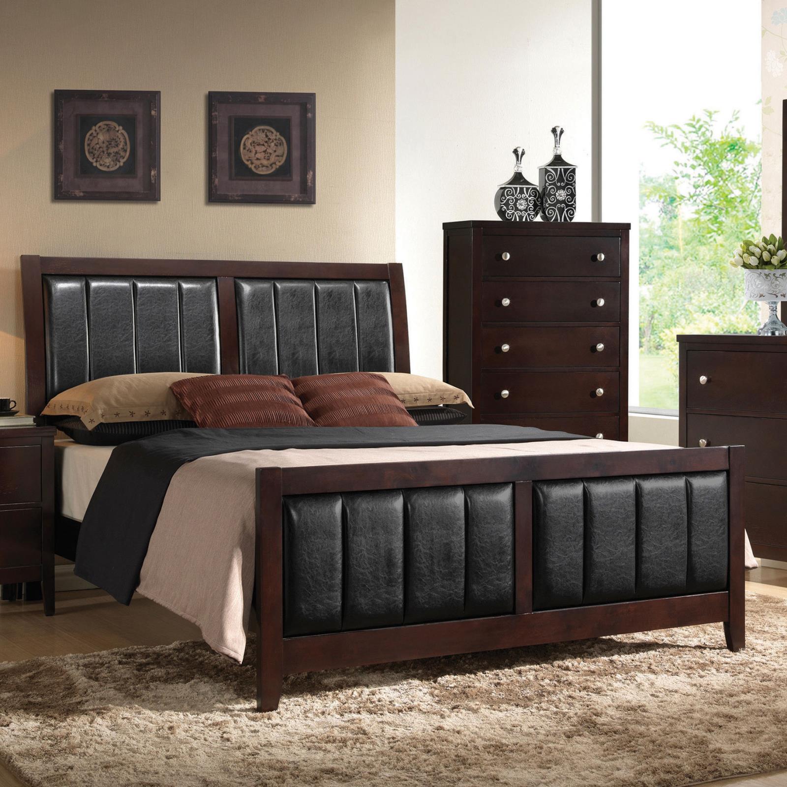 Carlton Wood California King Panel Bed Cappuccino - Image 2