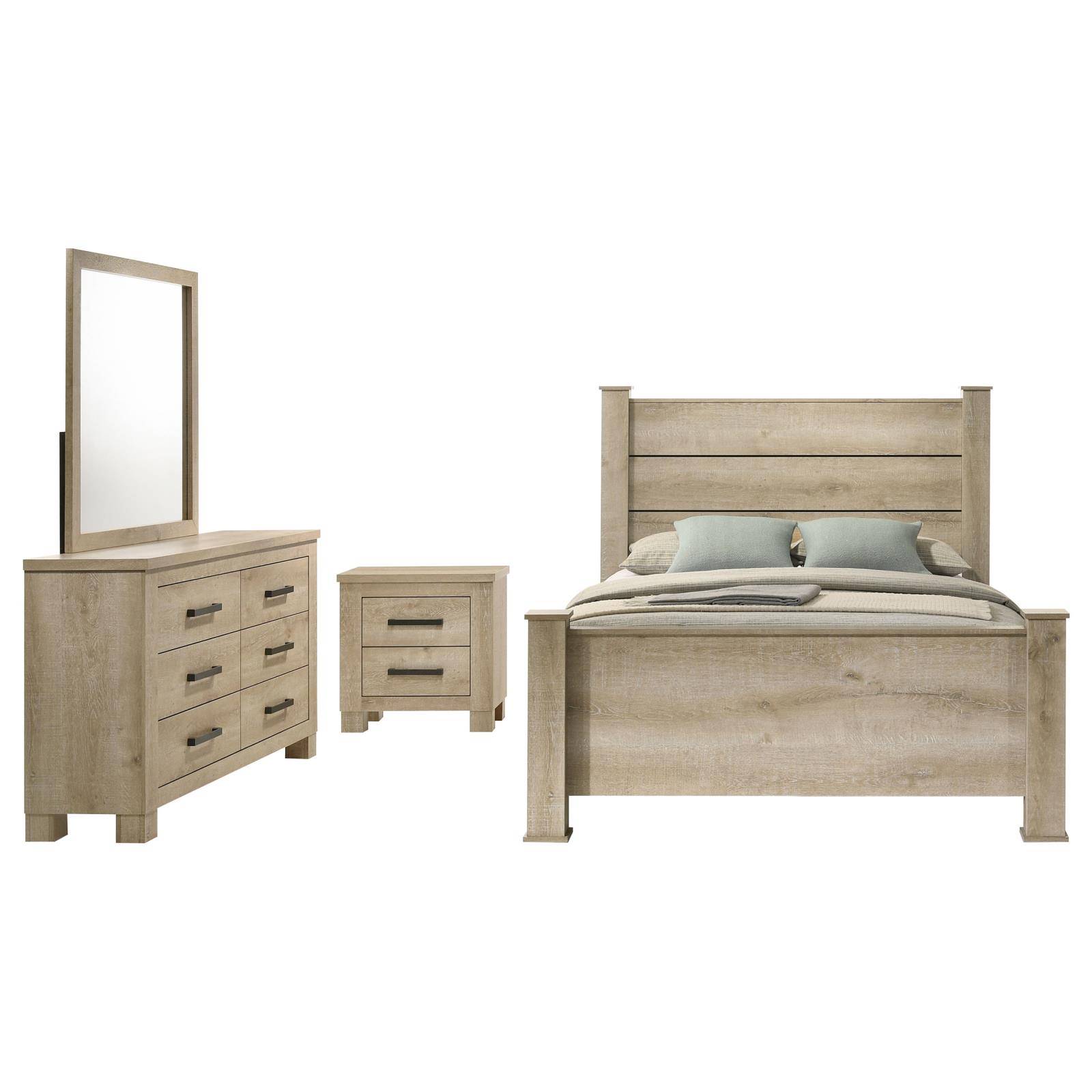 Oakglen Bedroom Set Weathered Oak - Image 2