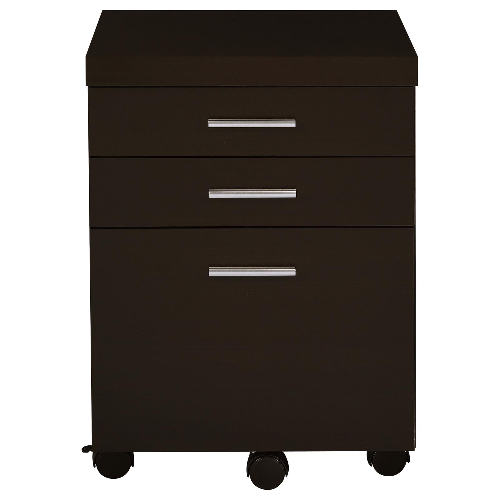 Skylar 3-drawer Home Office Mobile File Cabinet Cappuccino - Image 4