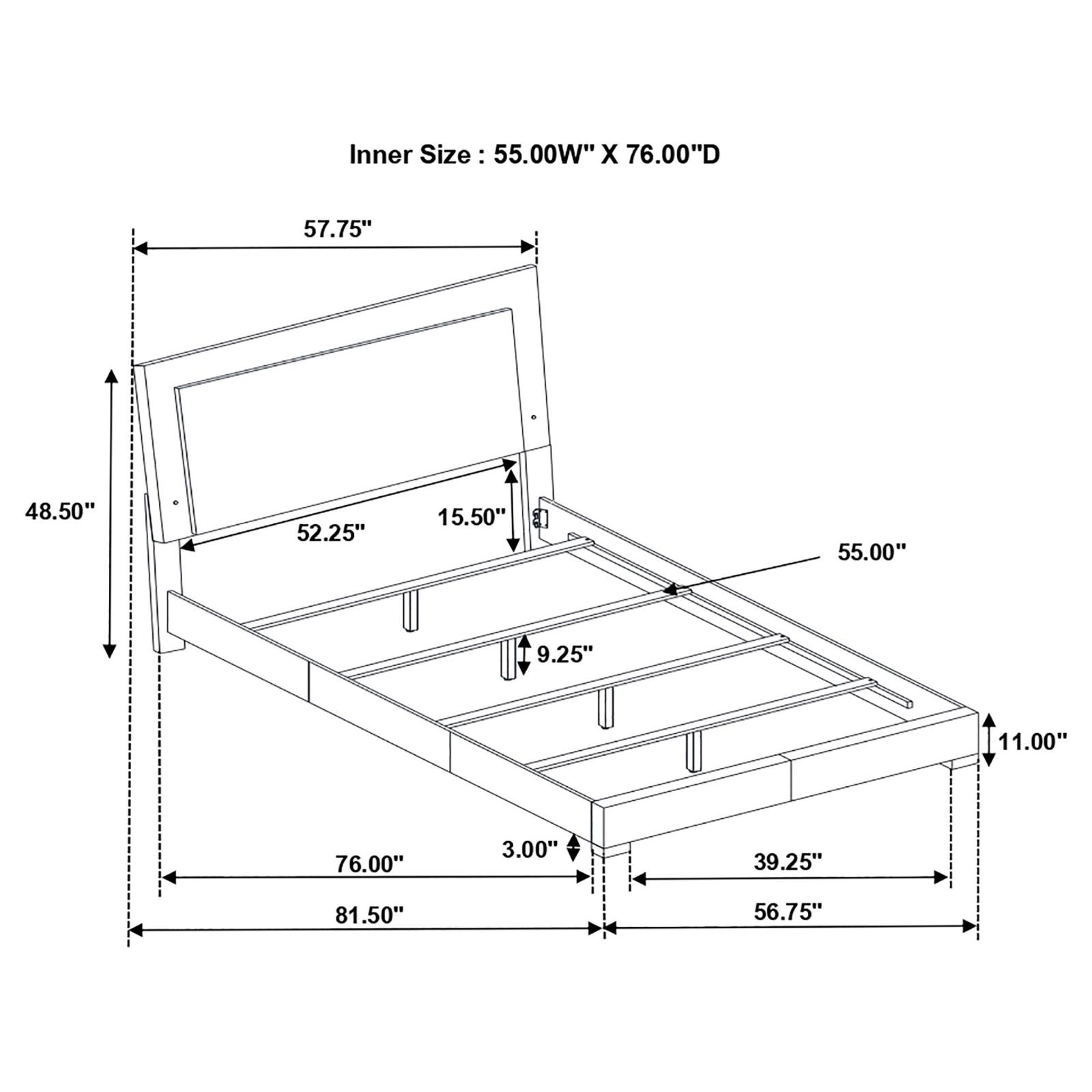 Felicity Wood Full LED Panel Bed White High Gloss - Image 9