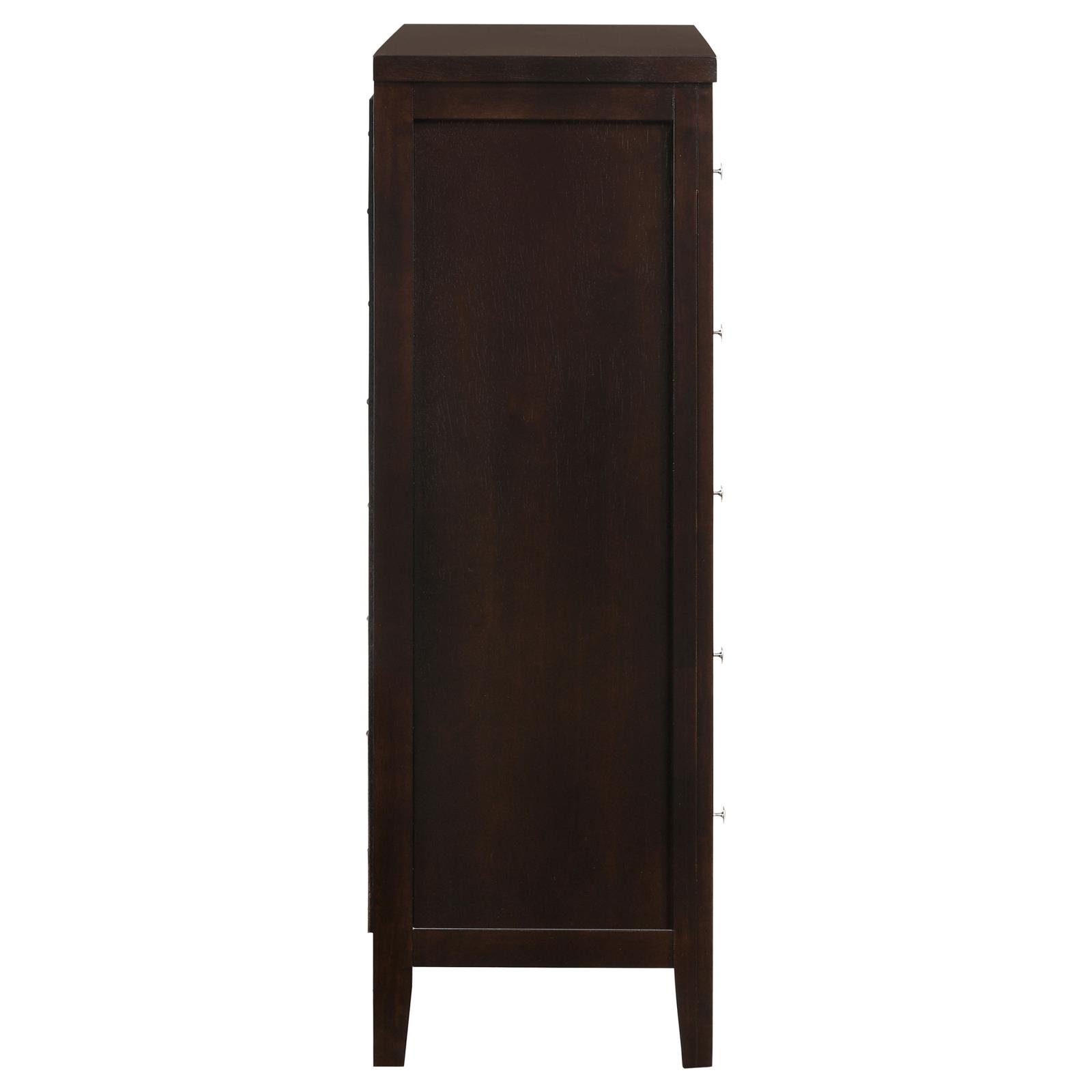 Carlton 5-drawer Bedroom Chest Cappuccino - Image 9