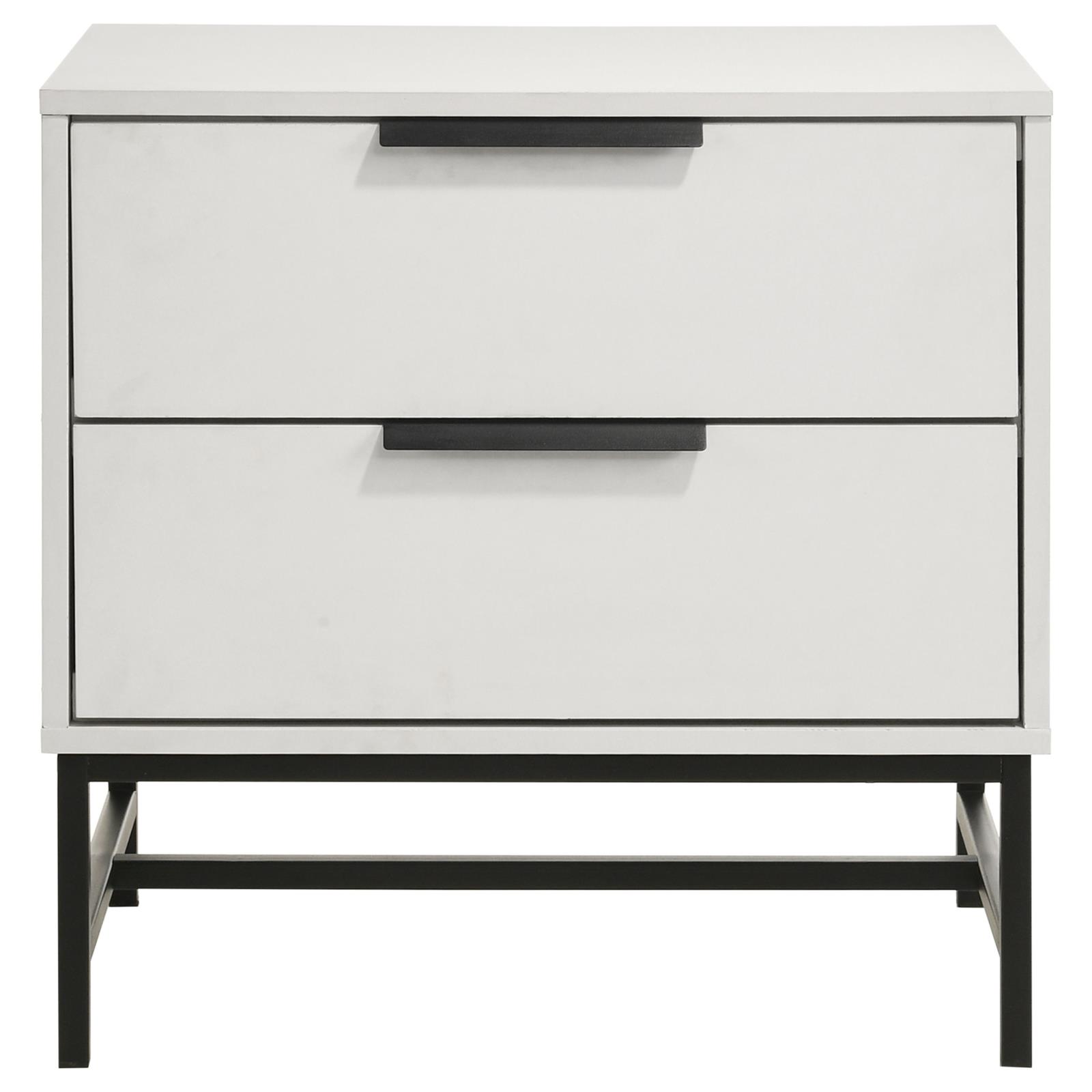 Sonora 2-drawer Nightstand Bedside Table White - Image 3