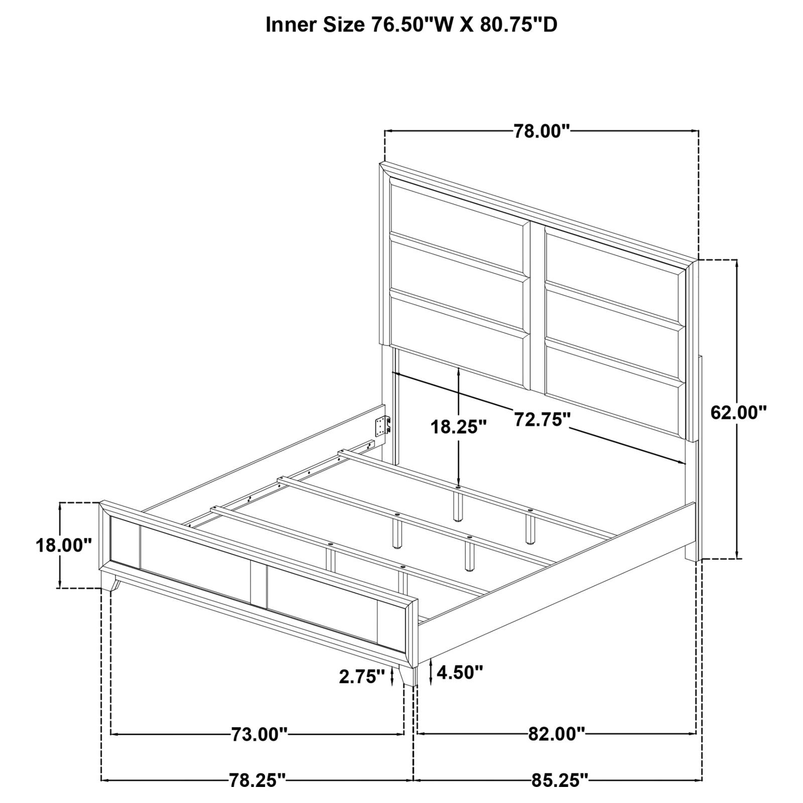 Farre Eastern King Upholstered Panel Bed Washed Grey - Image 11