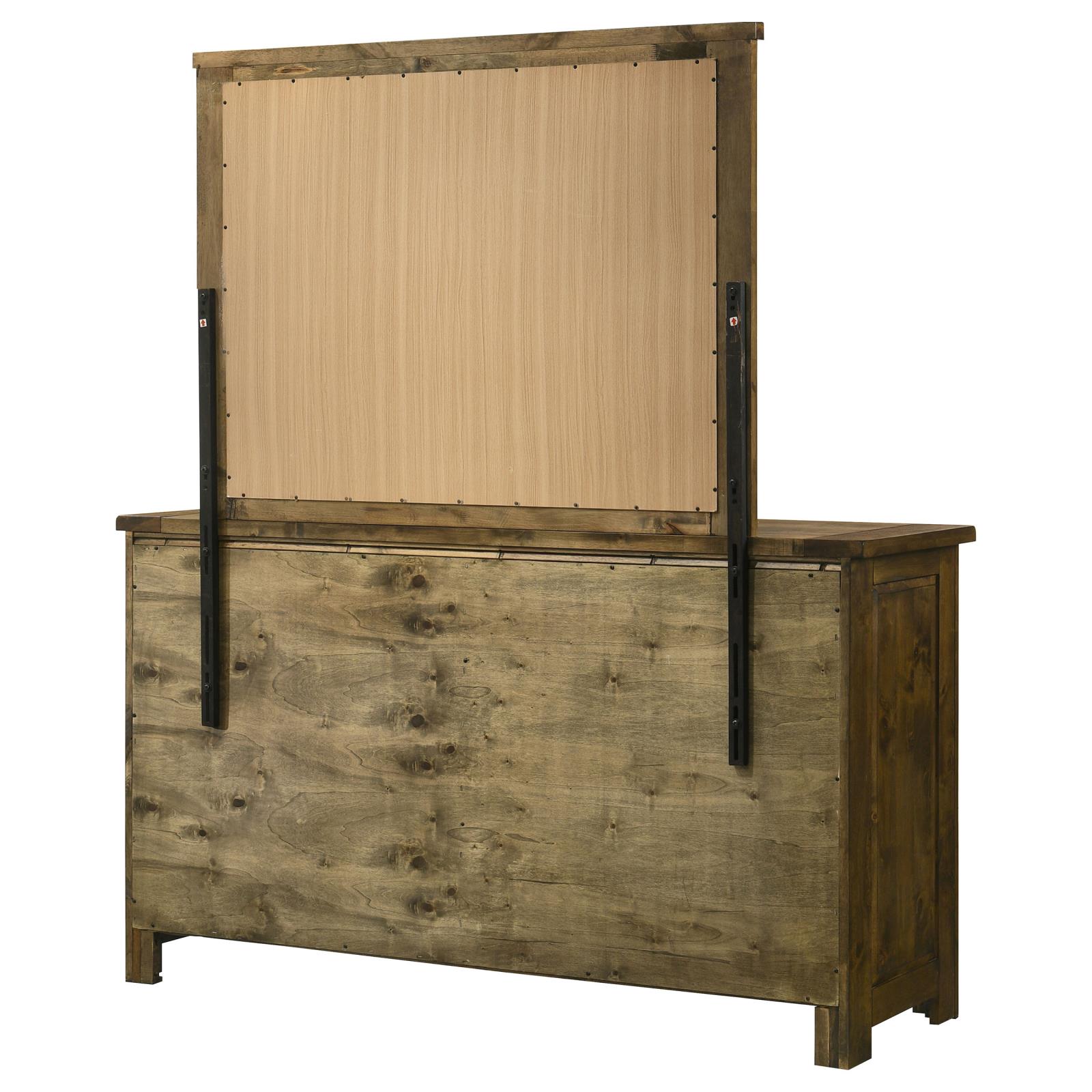 Doherty 6-drawer Dresser with Mirror Rustic Brown - Image 8