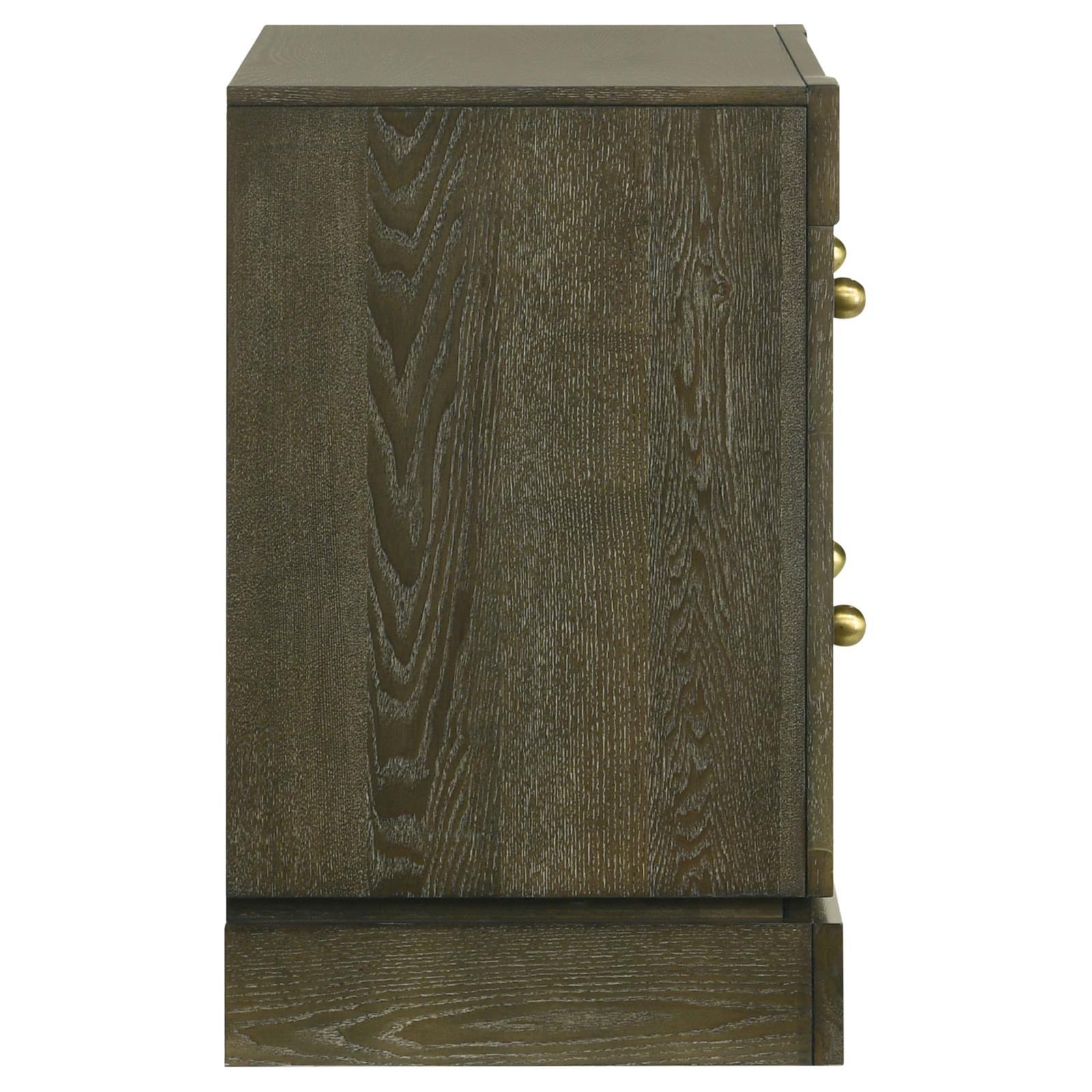 Gran Park 2-drawer Nightstand Bedside Table Dark Cocoa - Image 9