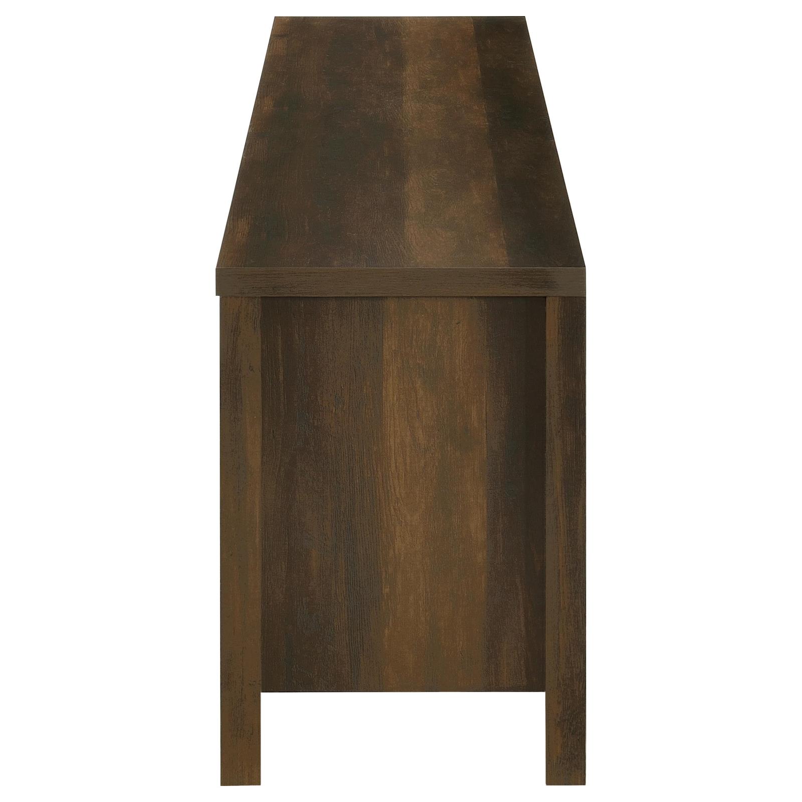 Carey 79-inch TV Stand Fireplace Media Console Dark Pine - Image 6