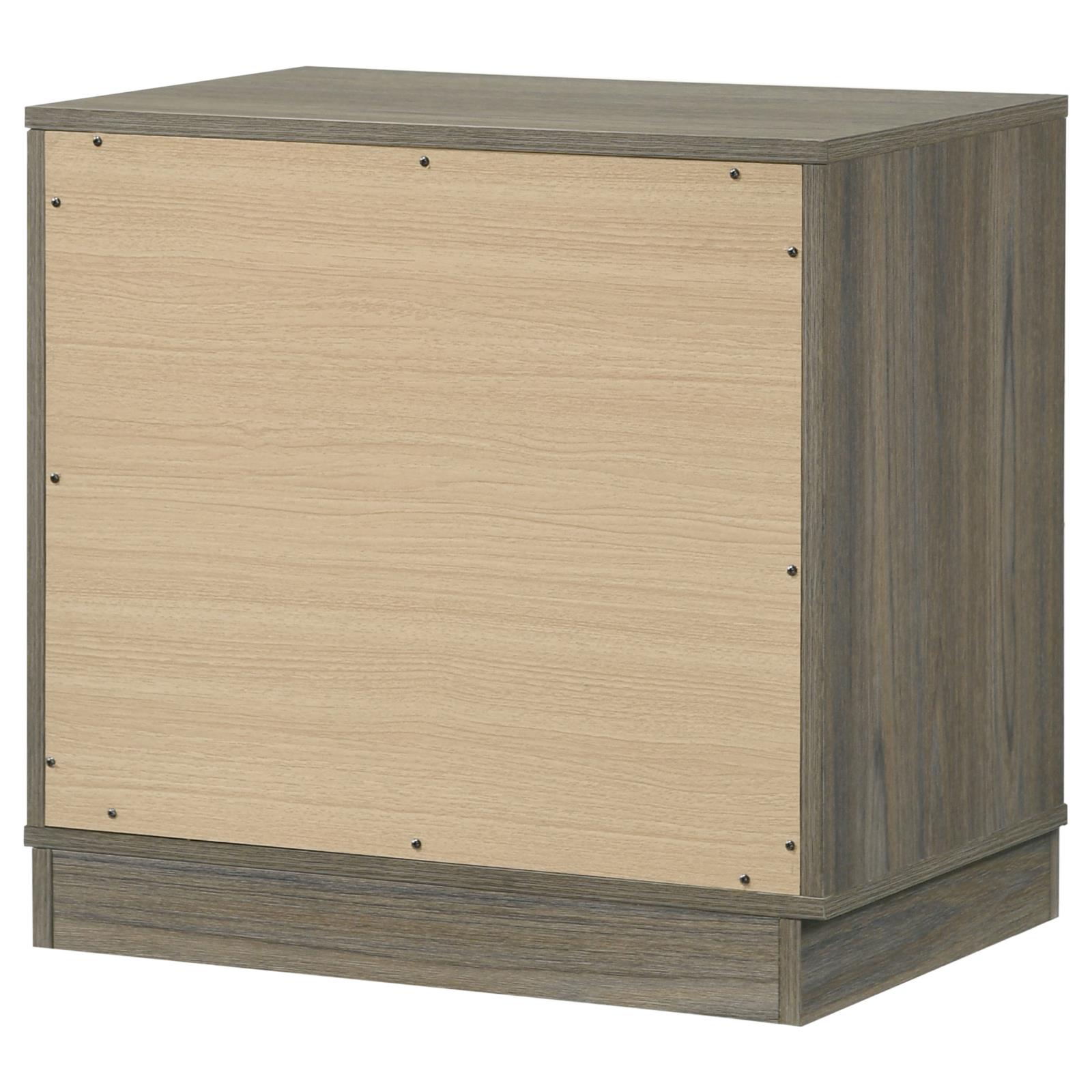 Fenwick 2-drawer Nightstand Bedside Table Grey Oak - Image 8