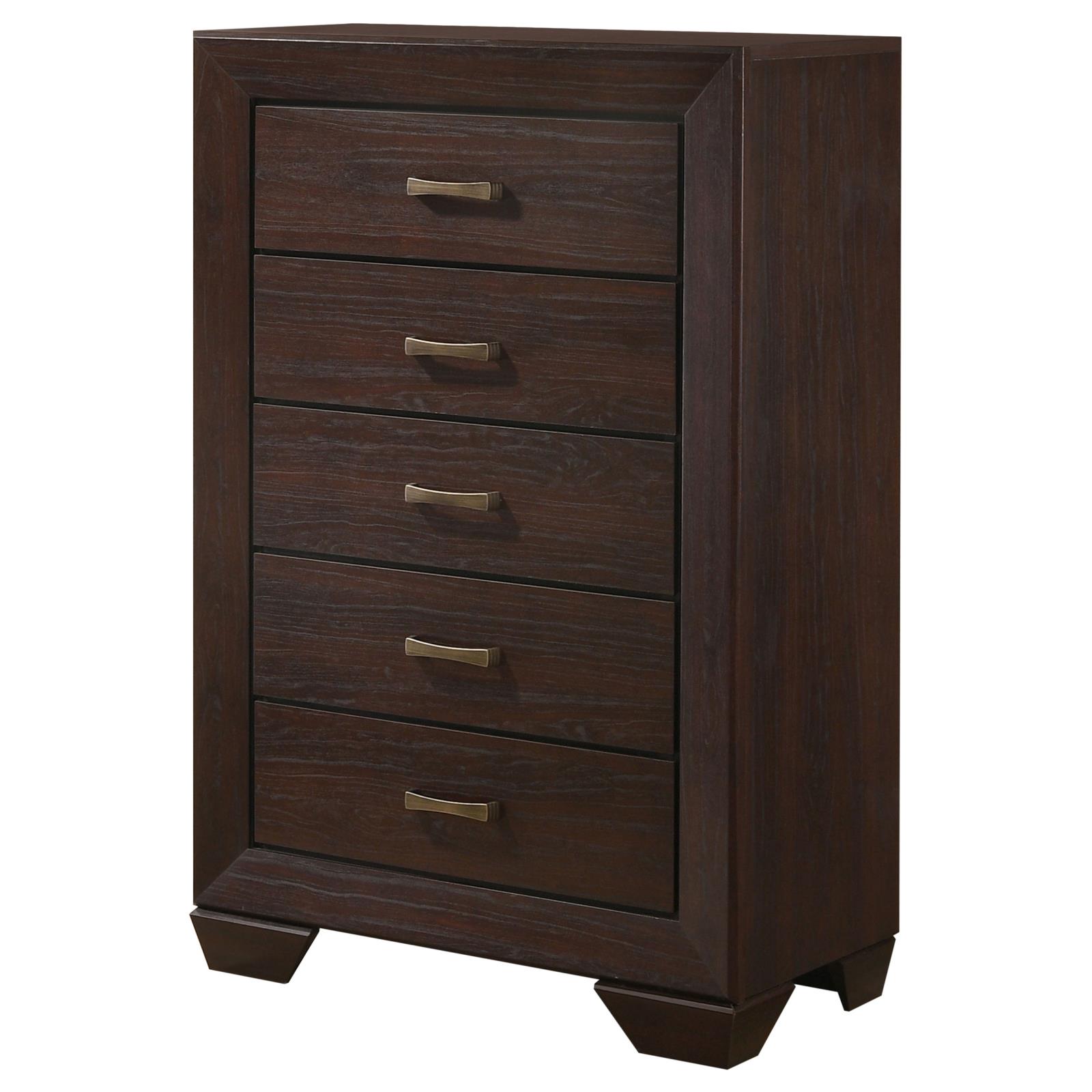 Kauffman 5-drawer Bedroom Chest Dark Cocoa - Image 4