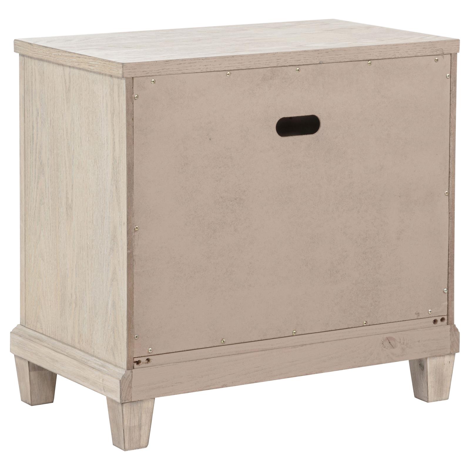 Pembroke 2-drawer Nightstand Bedside Table Washed Oak - Image 6