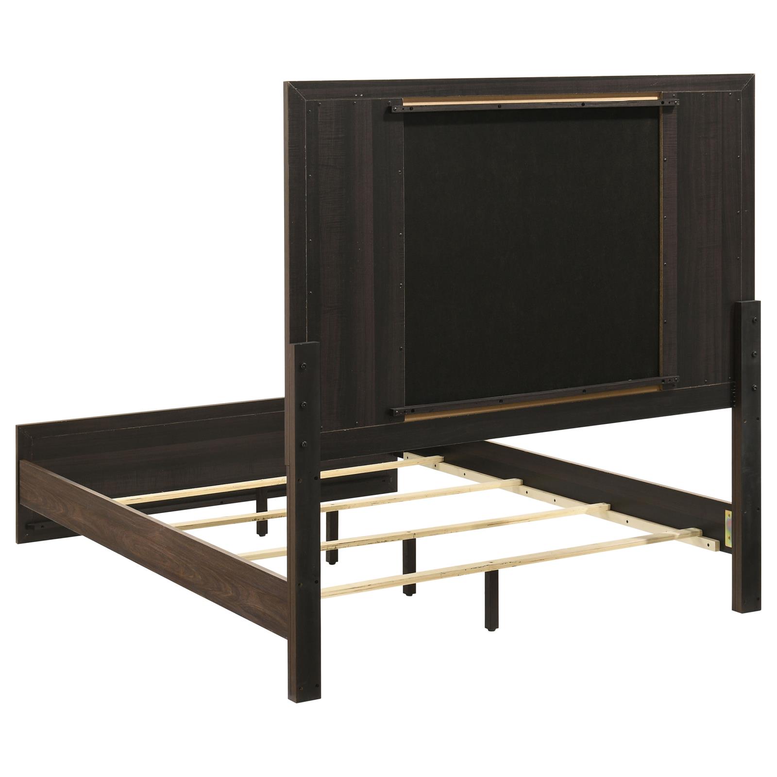 Etienne Full Velvet Upholstered Panel Bed Walnut - Image 5