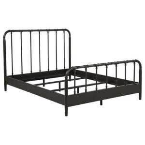 Rocco All Wood Water Pipe Open Frame Queen Bed Dark Bronze