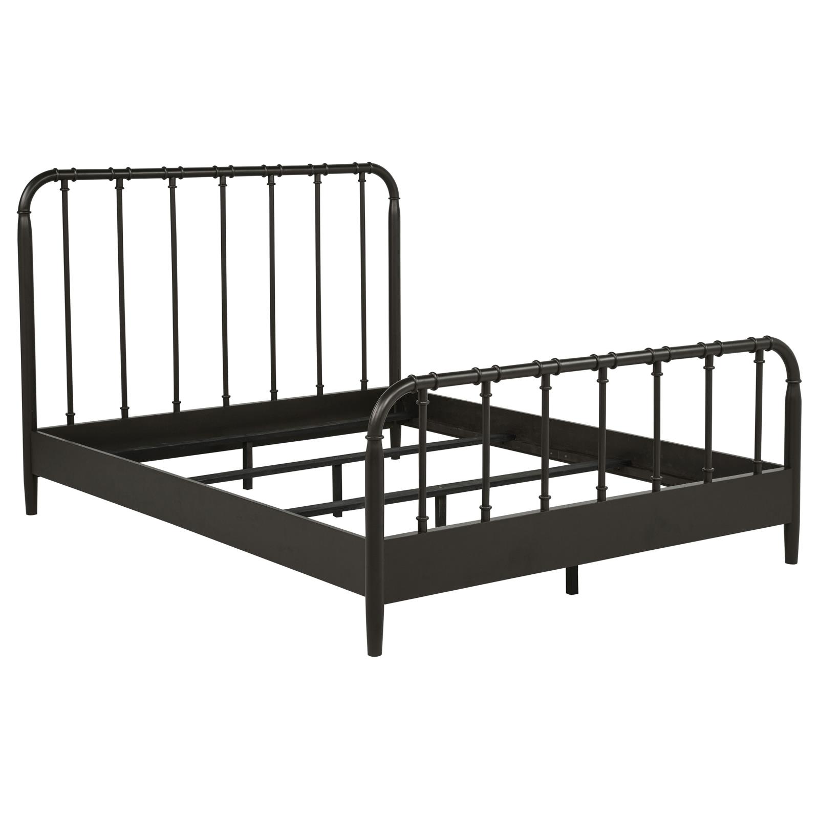 Rocco All Wood Water Pipe Open Frame Queen Bed Dark Bronze