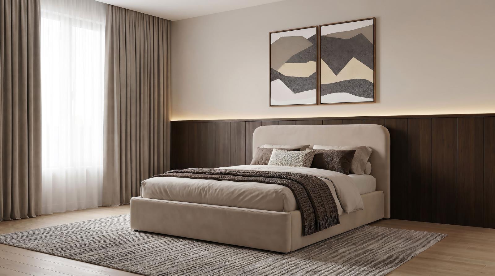 Anders Upholstered Queen Storage Lift Platform Bed - Image 2