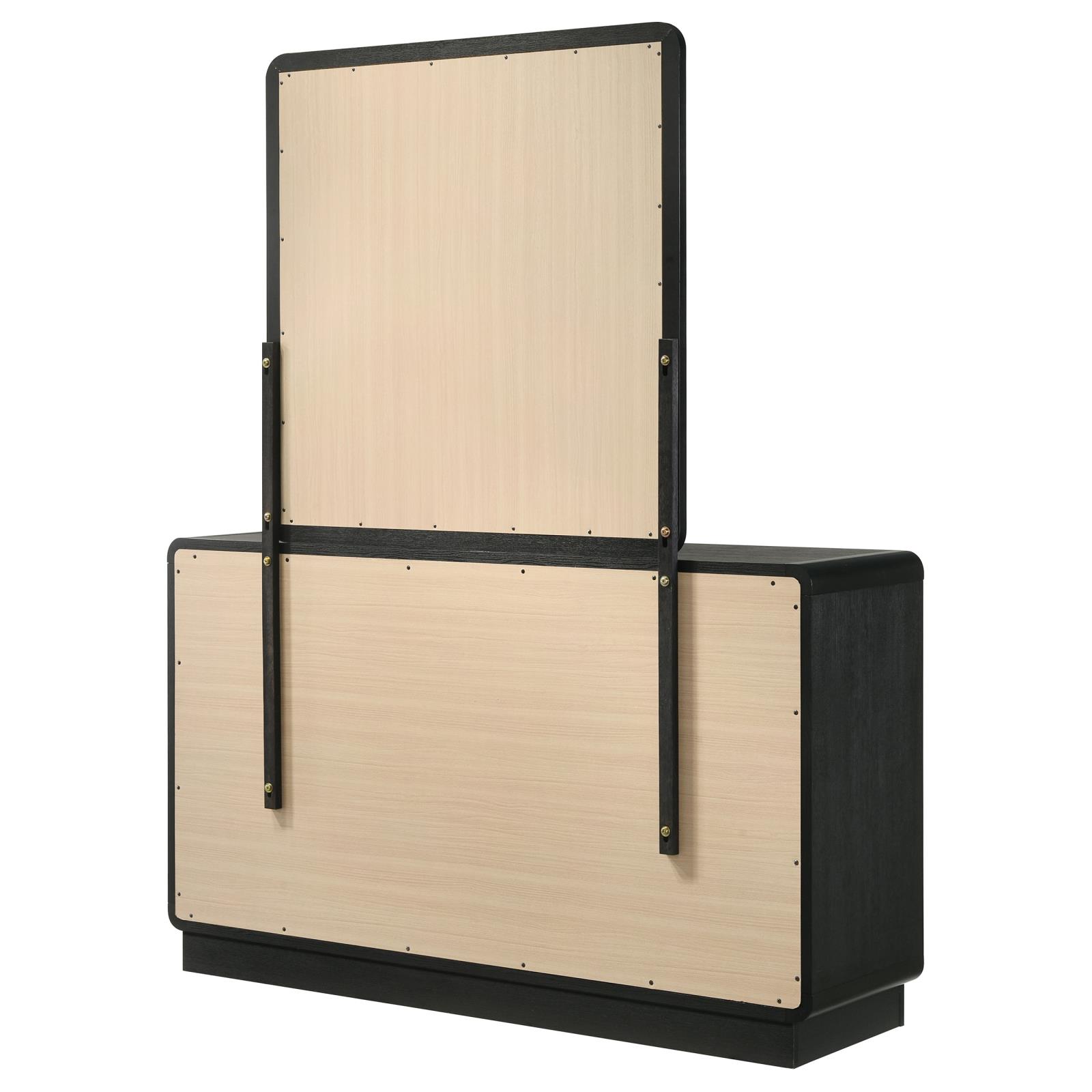 Cavelle 6-drawer Dresser and Mirror Black - Image 8