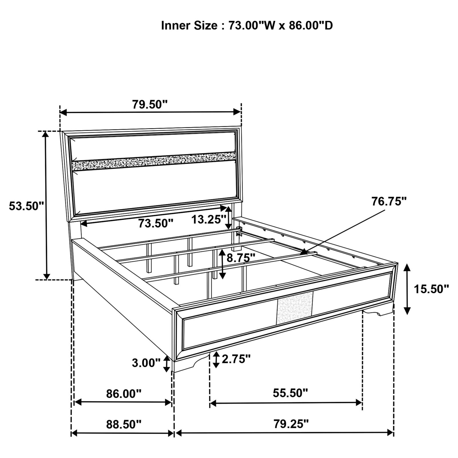 Miranda Bedroom Set Black - Image 17