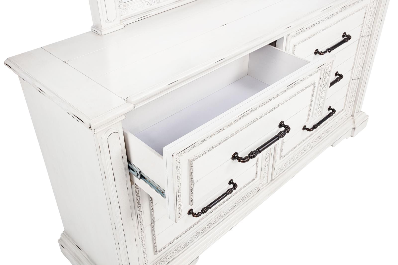 McKinney 6-drawer Bedroom Dresser Cabinet Vintage White - Image 10