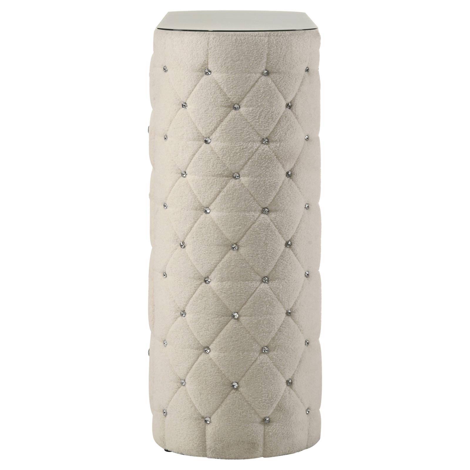 Sonya 5-drawer Upholstered Bedroom Chest of Drawers Ivory - Image 5