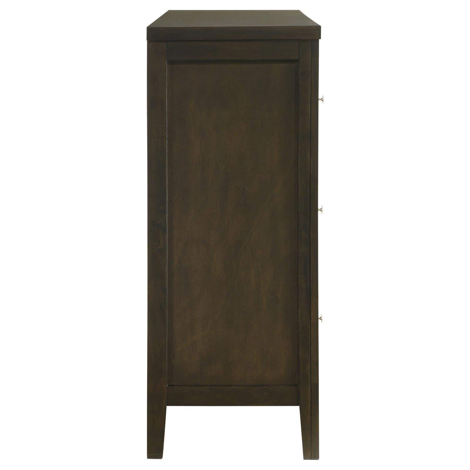 Wilkes Transitional 6-Drawer Dresser with Metal Knobs Dark Cocoa - Image 9