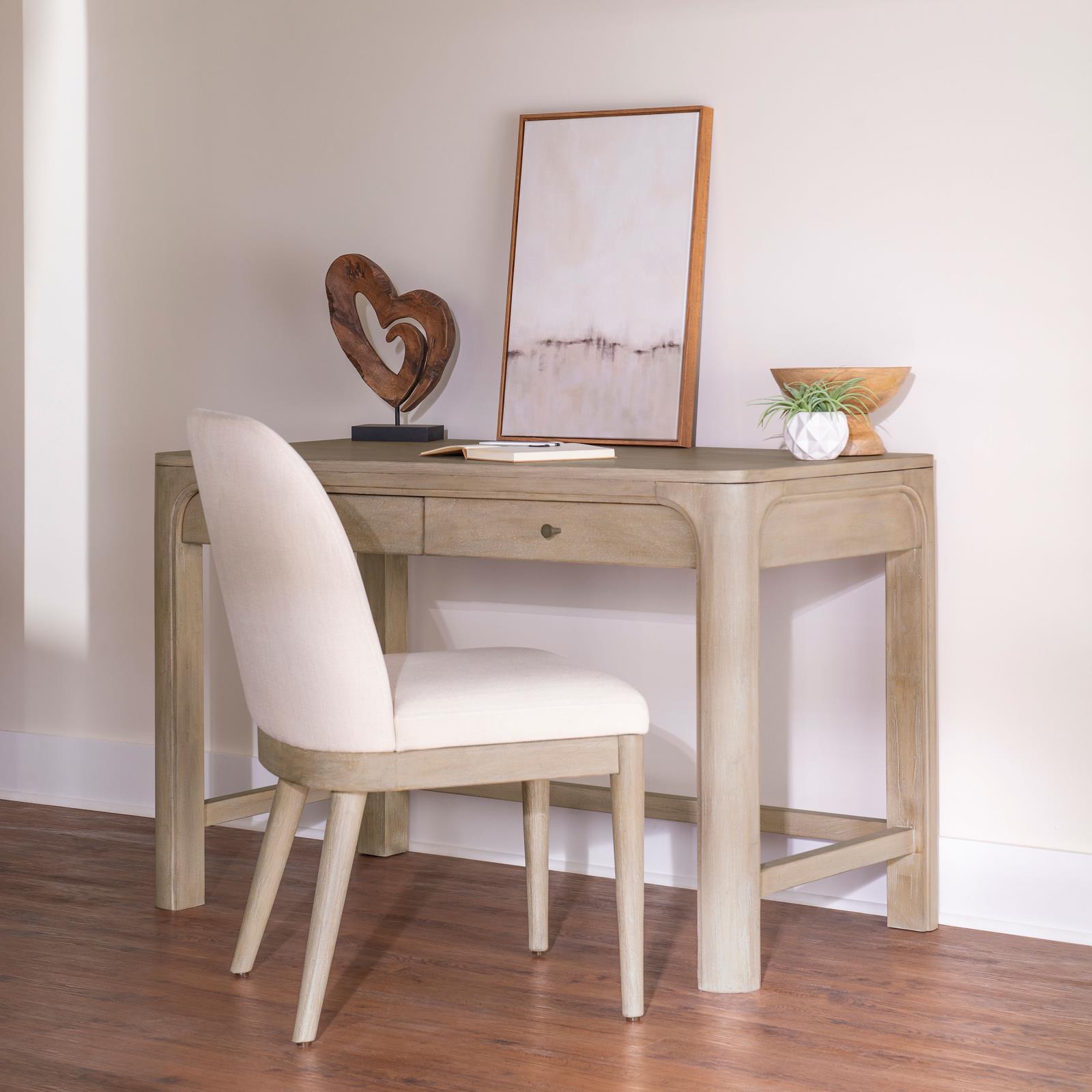 Solano 2-drawer Makeup Table Vanity Desk Weathered Mango - Image 13
