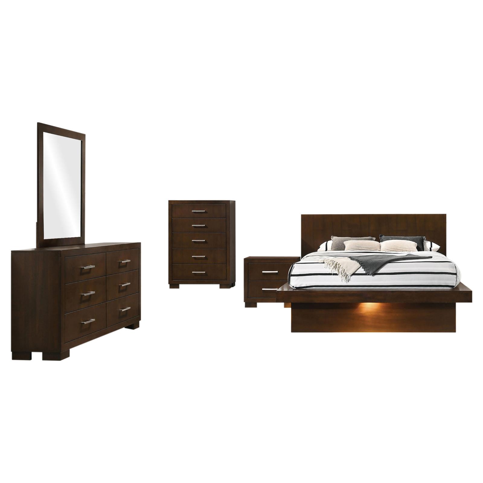 Jessica LED Bedroom Set Cappuccino - Image 18