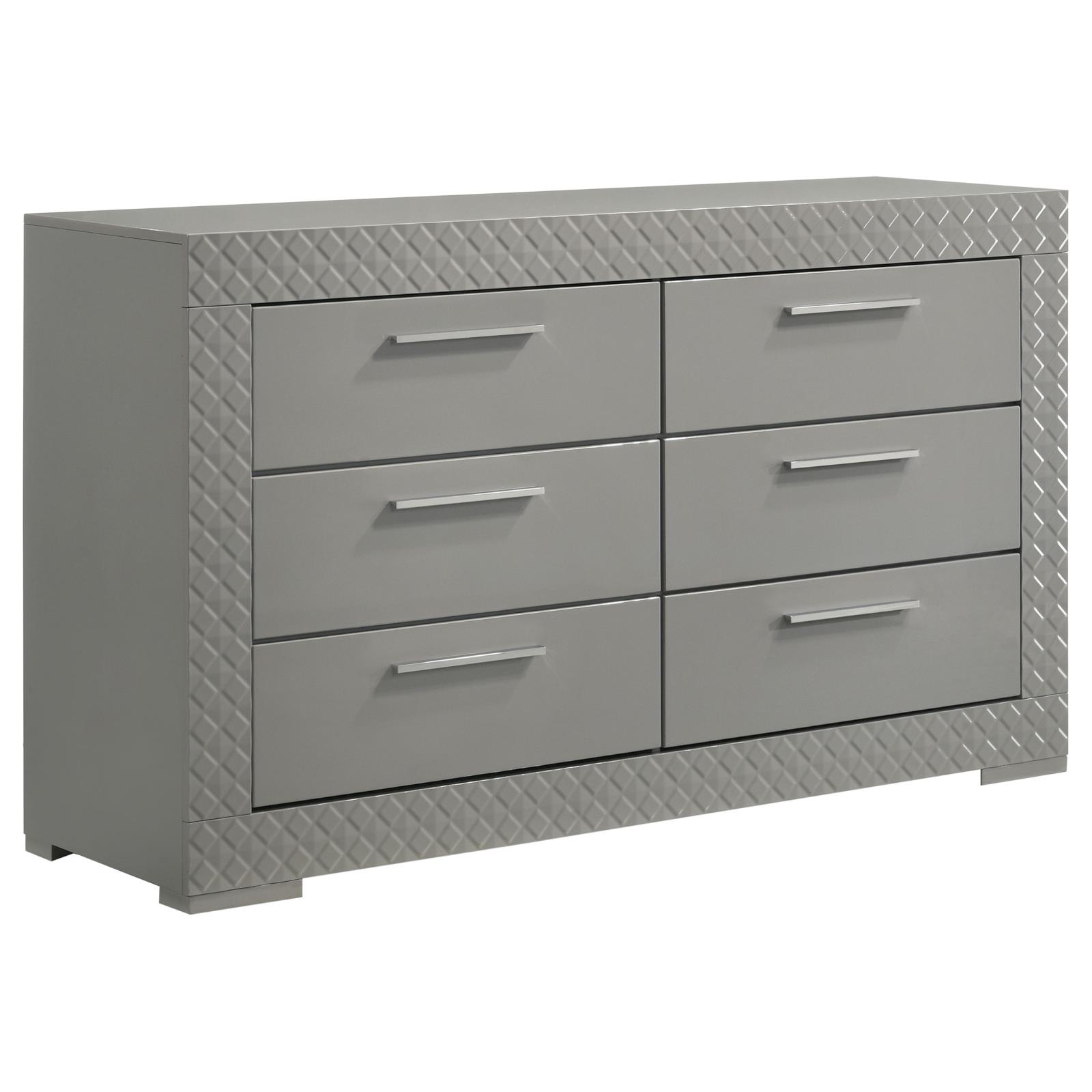 Ives Bedroom Set Grey High Gloss - Image 7
