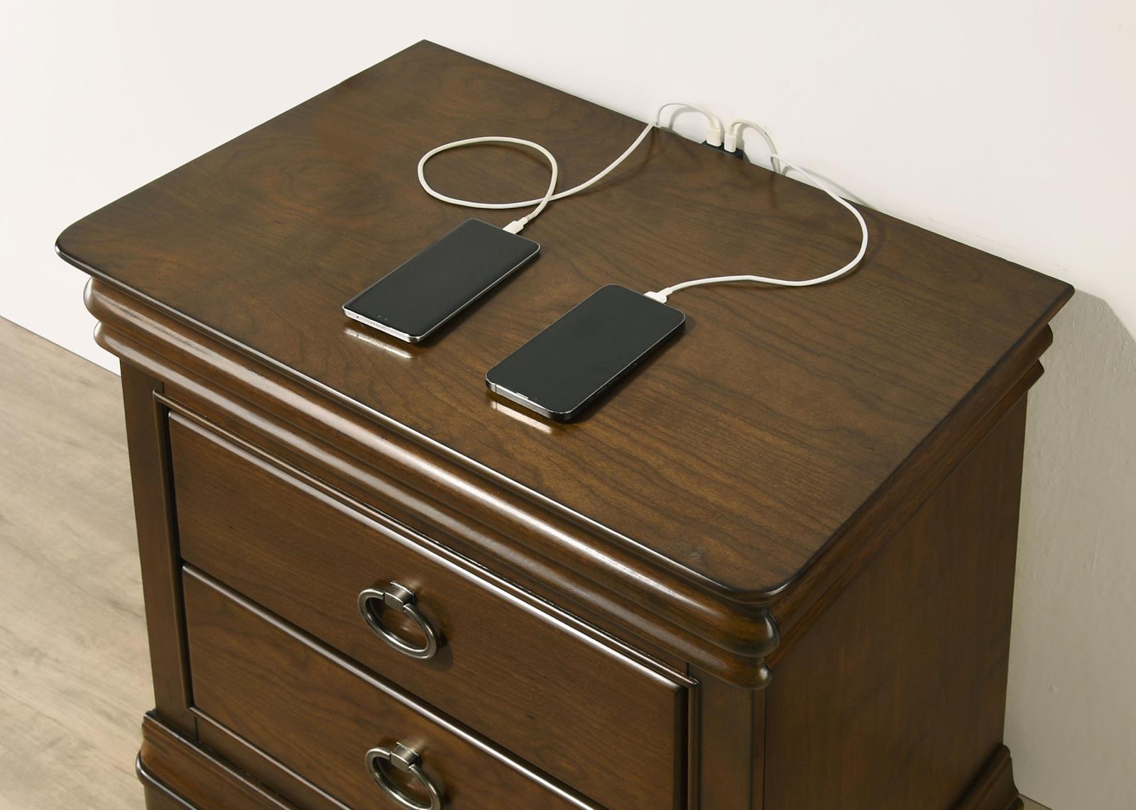 Garland 2-drawer Nightstand Bedside Table Brown Cherry - Image 11