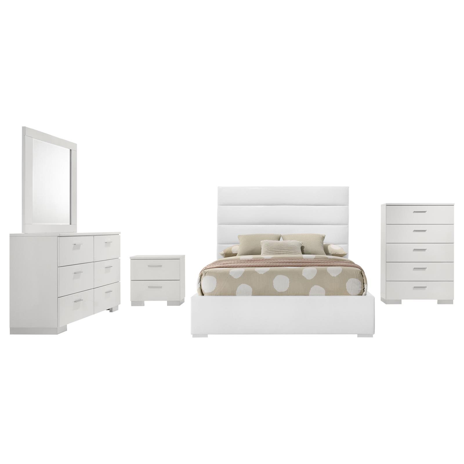 Felicity Bedroom Set White High Gloss - Image 18