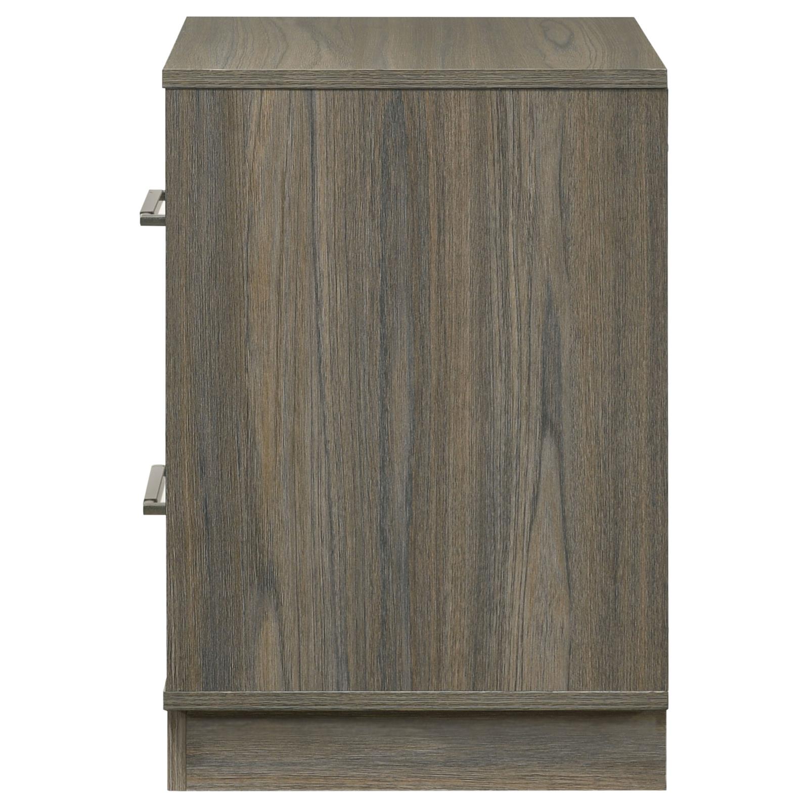 Fenwick 2-drawer Nightstand Bedside Table Grey Oak - Image 5