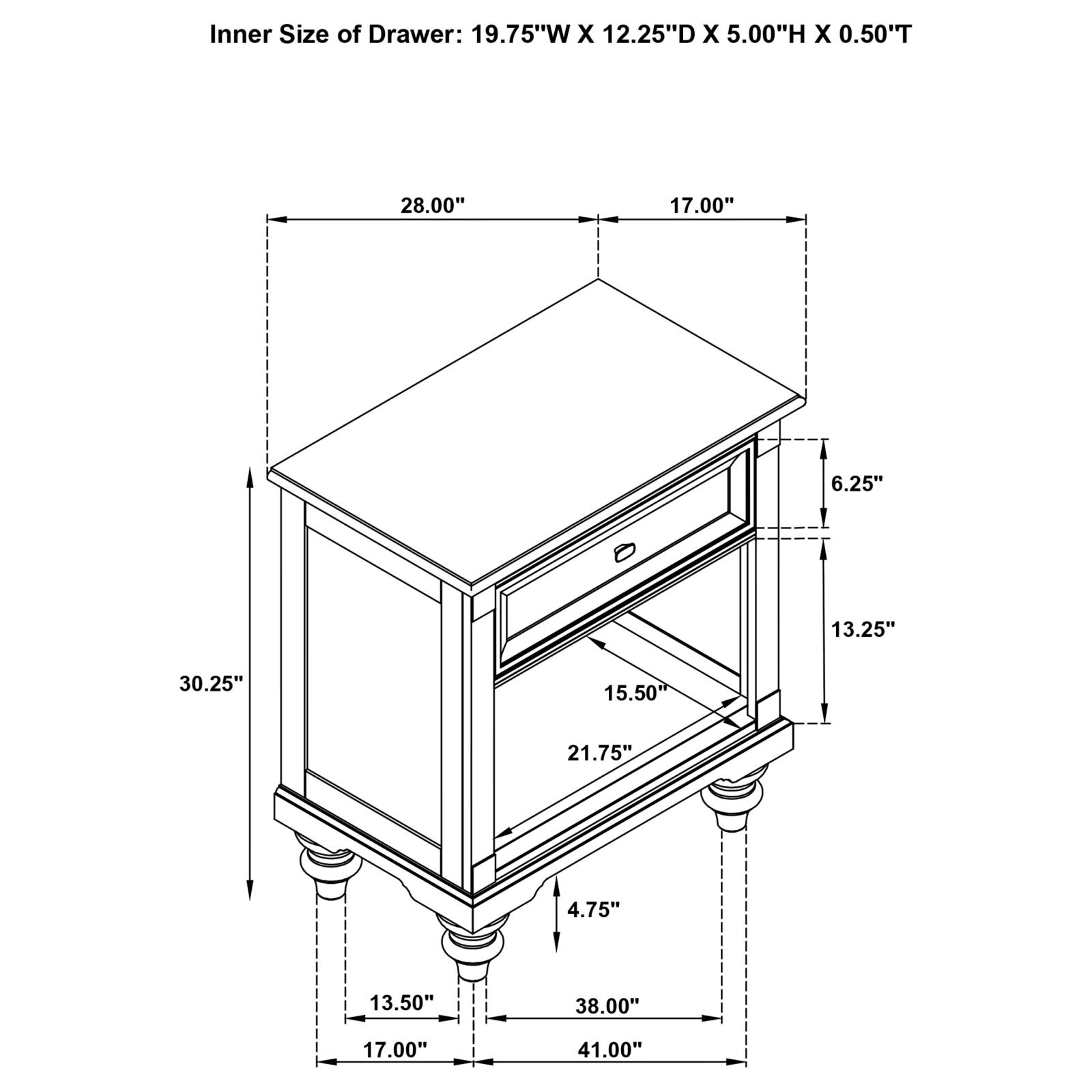 Andover Bedroom Set Dark Oak - Image 17