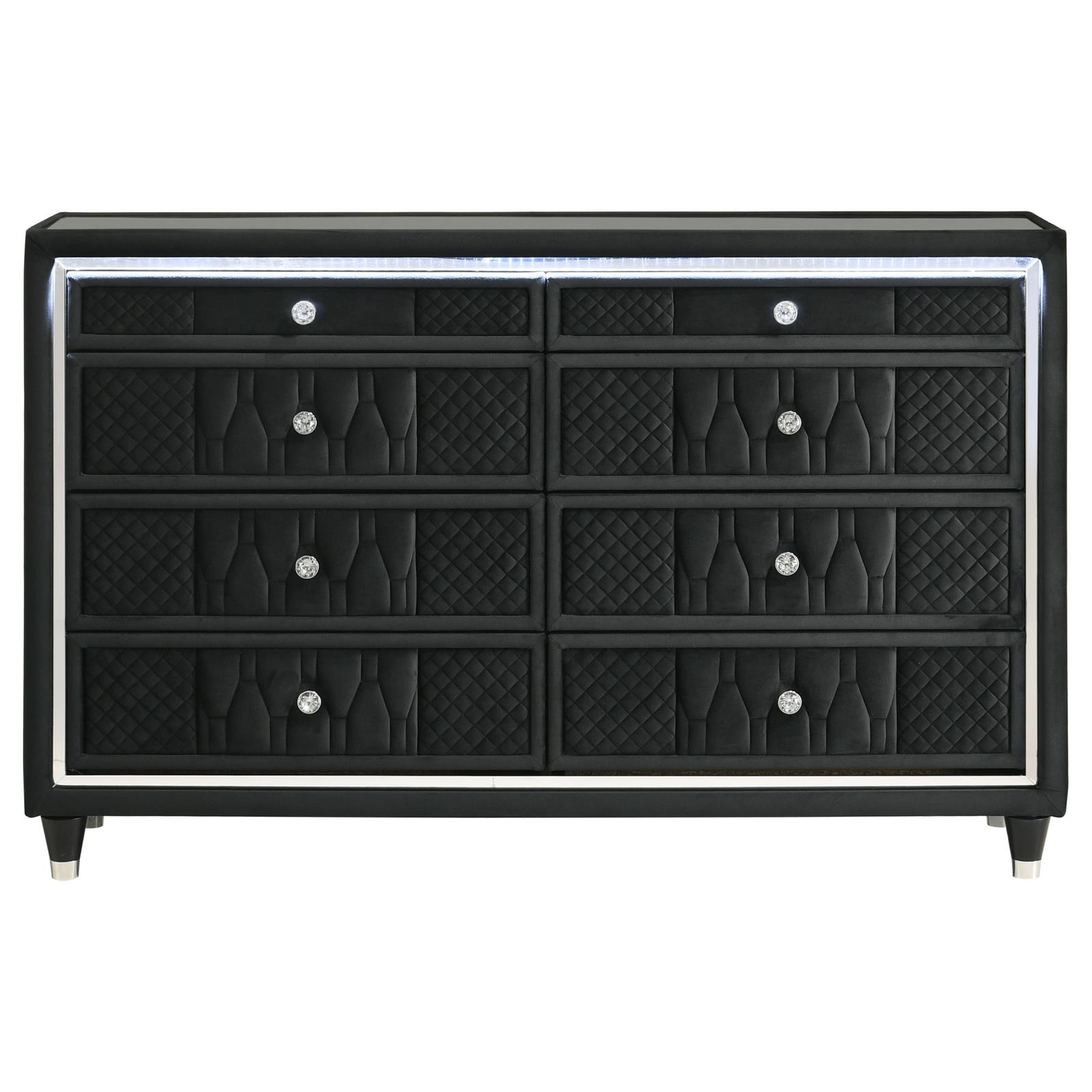 Lorient 8-drawer LED Bedroom Dresser Cabinet - Image 19
