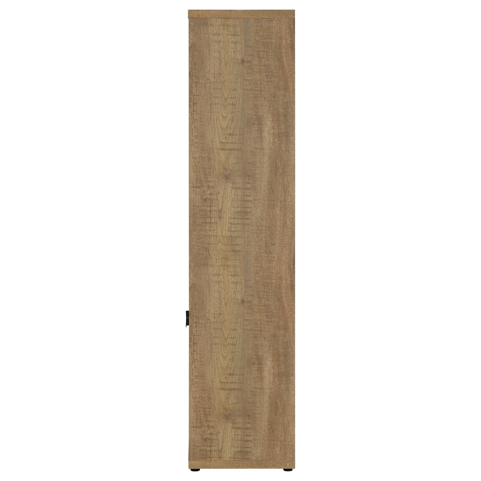 Tabby Farmhouse Media Tower with Adjustable Shelf and 2-Door Storage Mango - Image 5