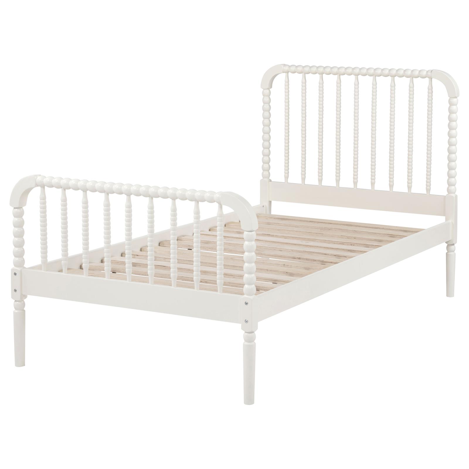 Jones Wood Twin Open Frame Bed White - Image 5