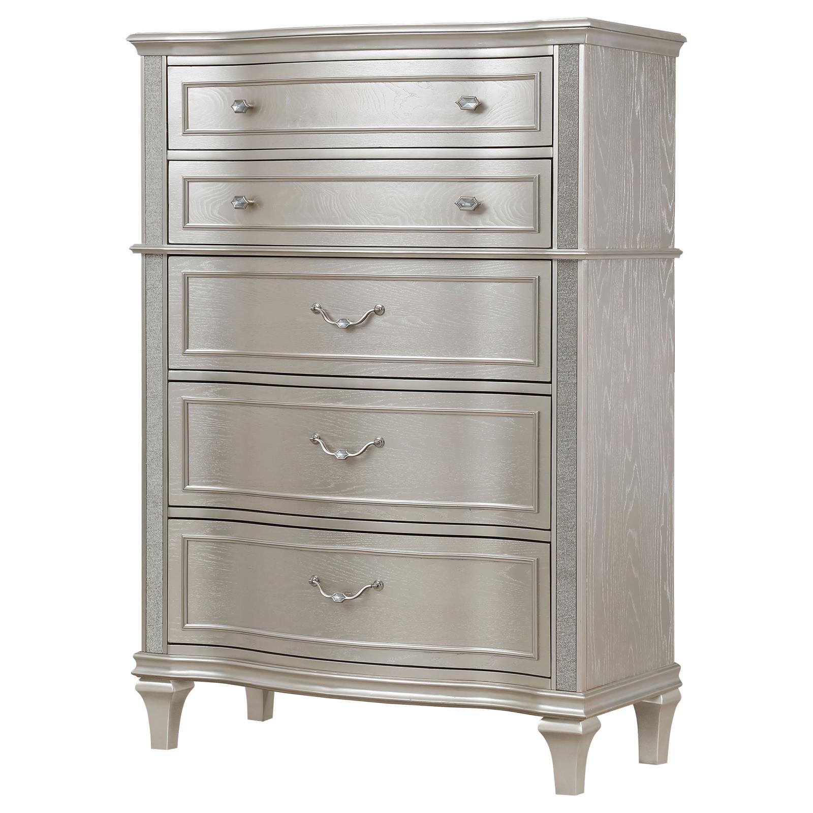 Evangeline 6-drawer Bedroom Chest Silver Oak - Image 4
