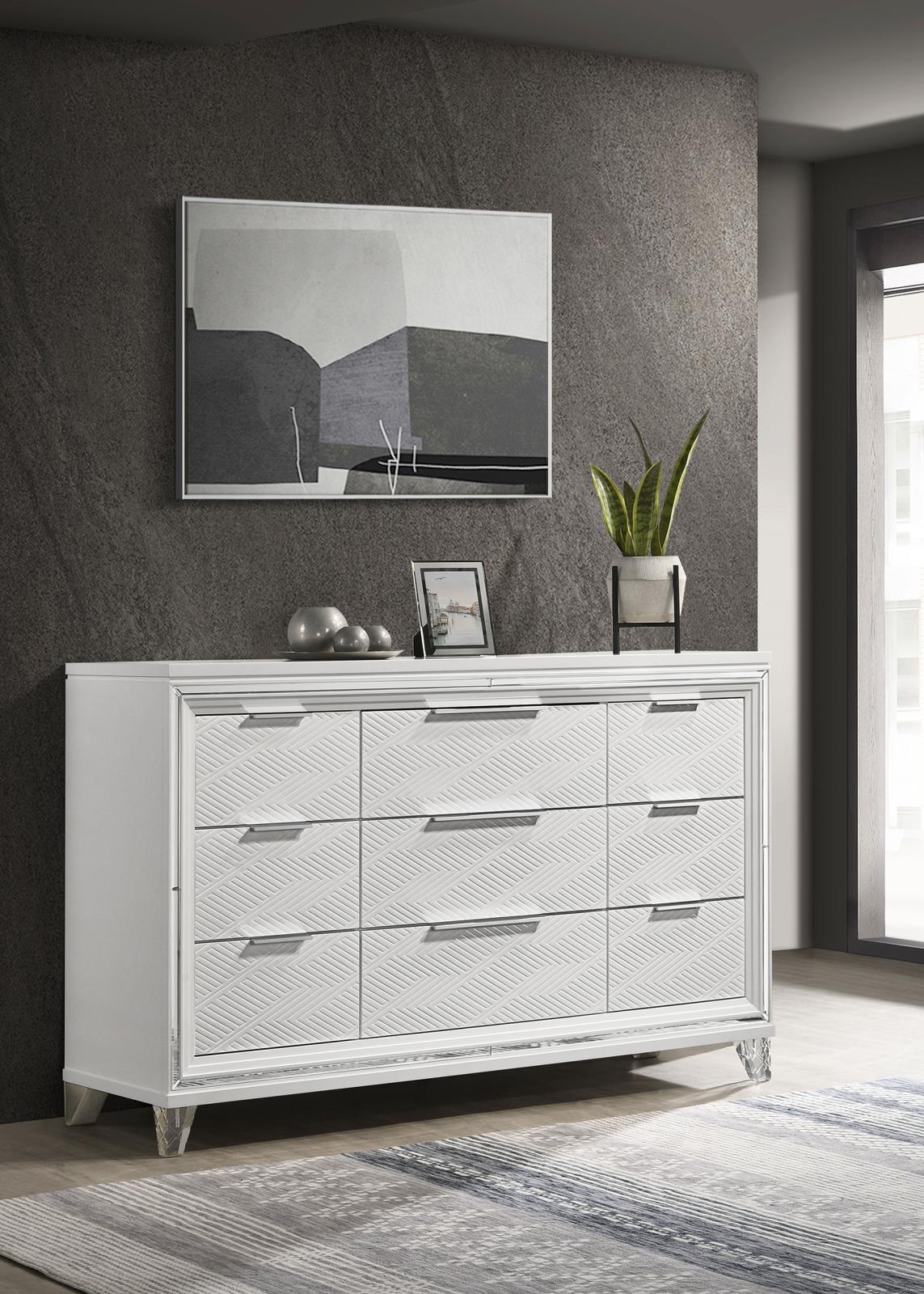 Marmore 9-drawer Dresser Cabinet White - Image 2