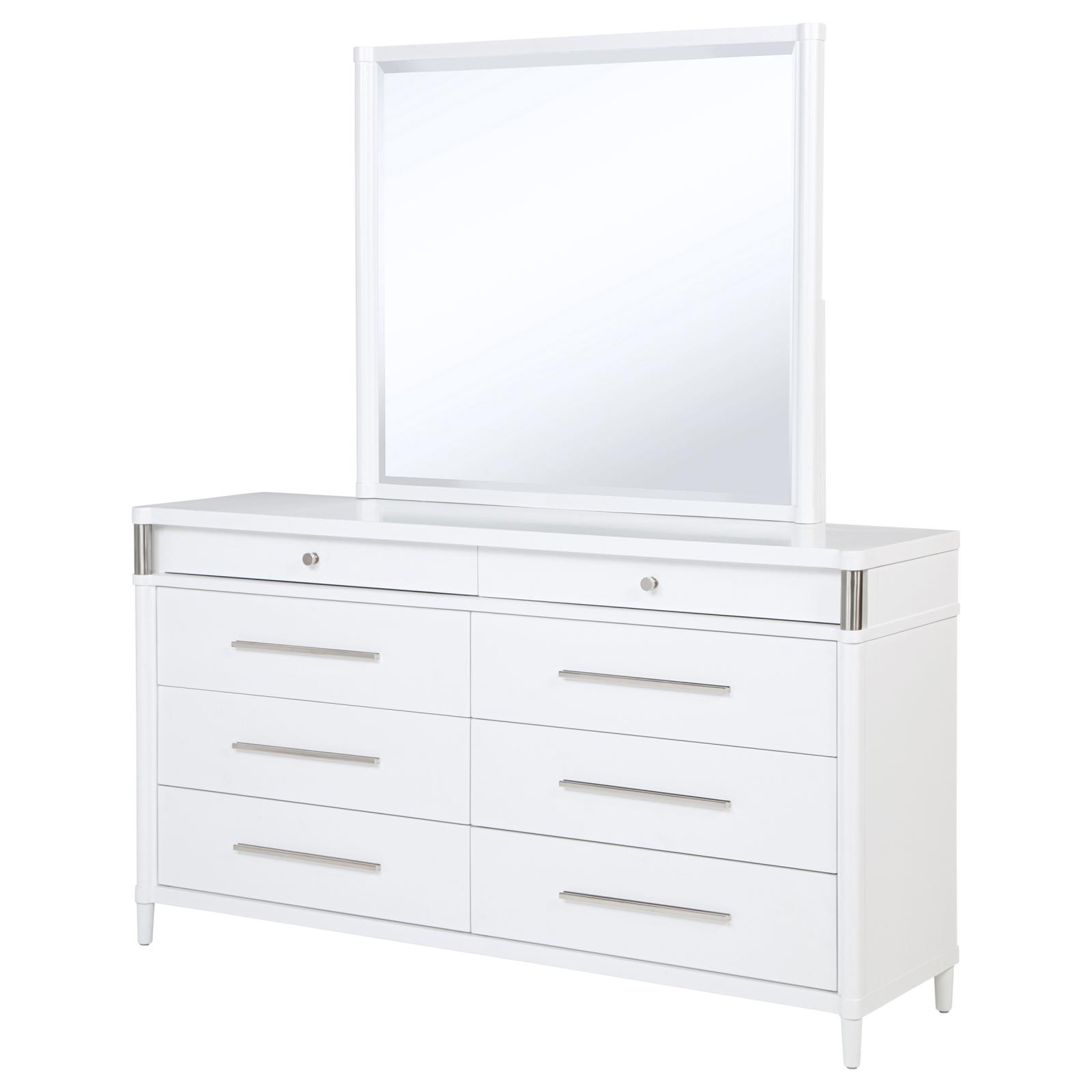Gracemont 8-drawer Bedroom Dresser with Mirror White - Image 4