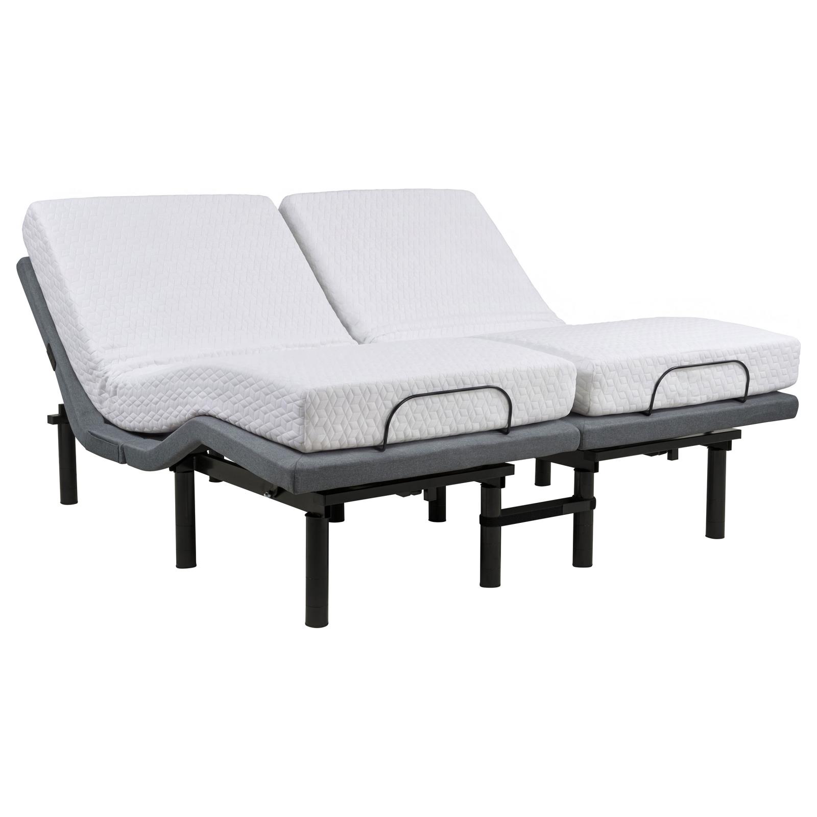 Weston Split Eastern King Massage Adjustable Bed Base in Black and Grey - Image 3