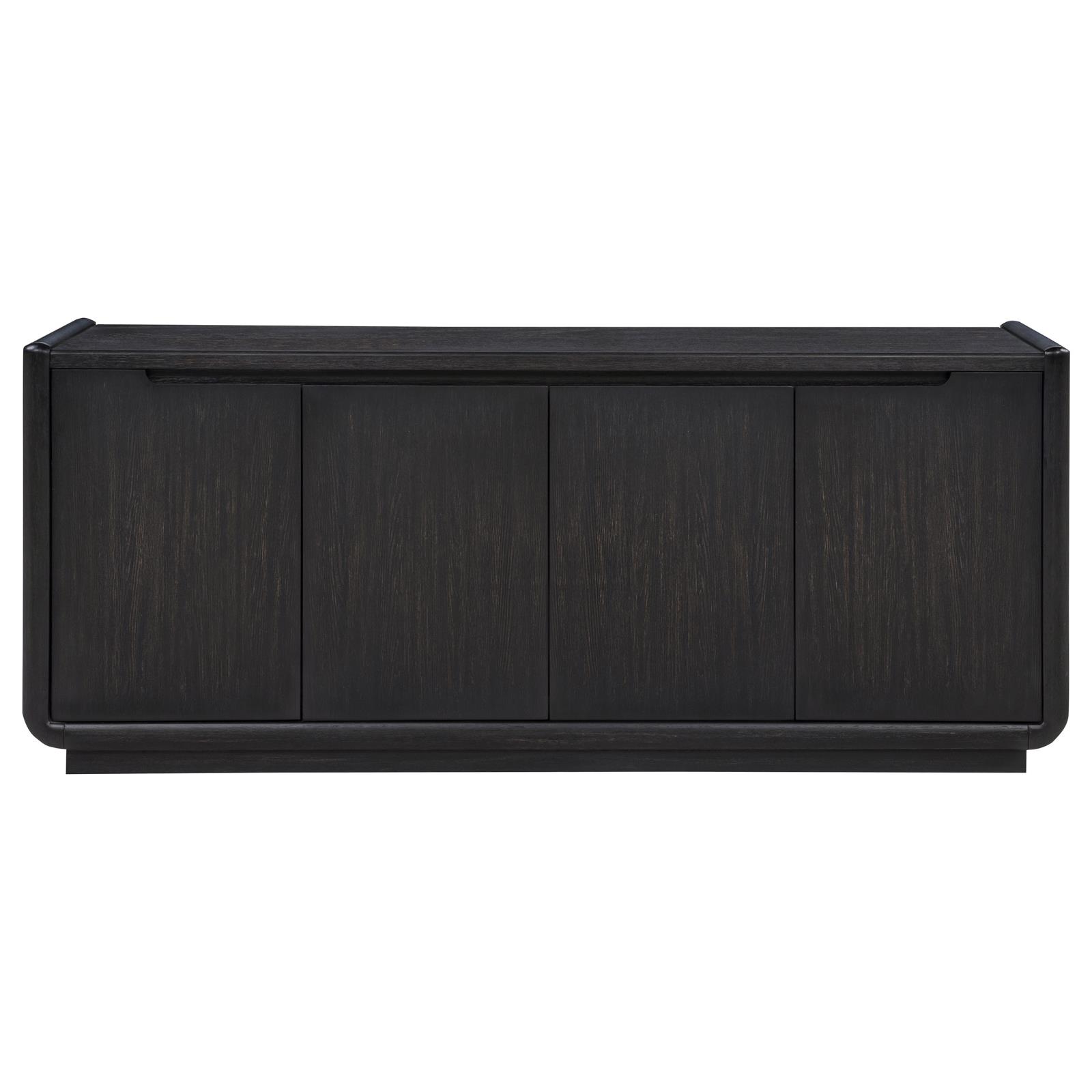Leandro 72-inch 4-door TV Stand Media Console Burnished Black - Image 3