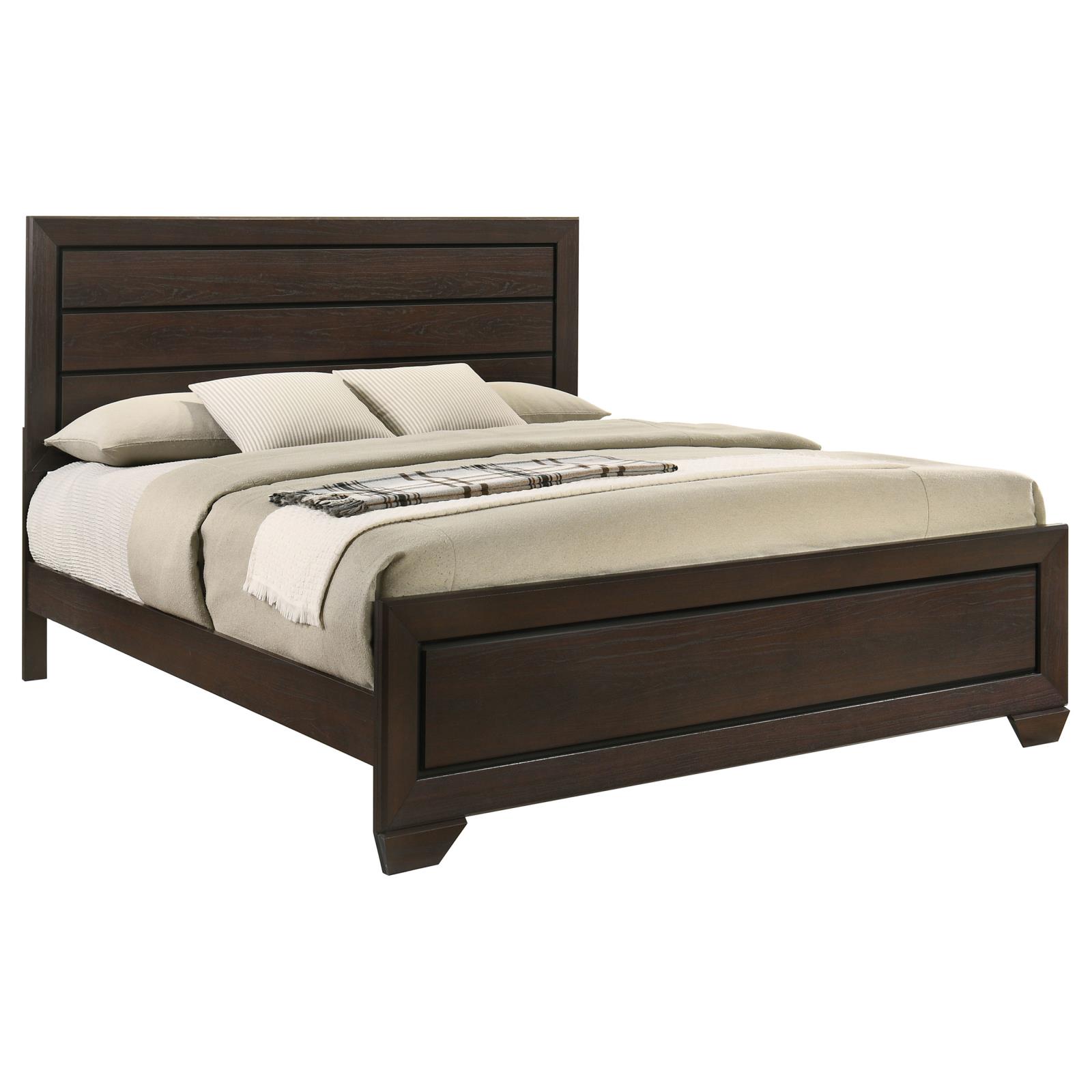 Kauffman Wood Eastern King Panel Bed Dark Cocoa - Image 3
