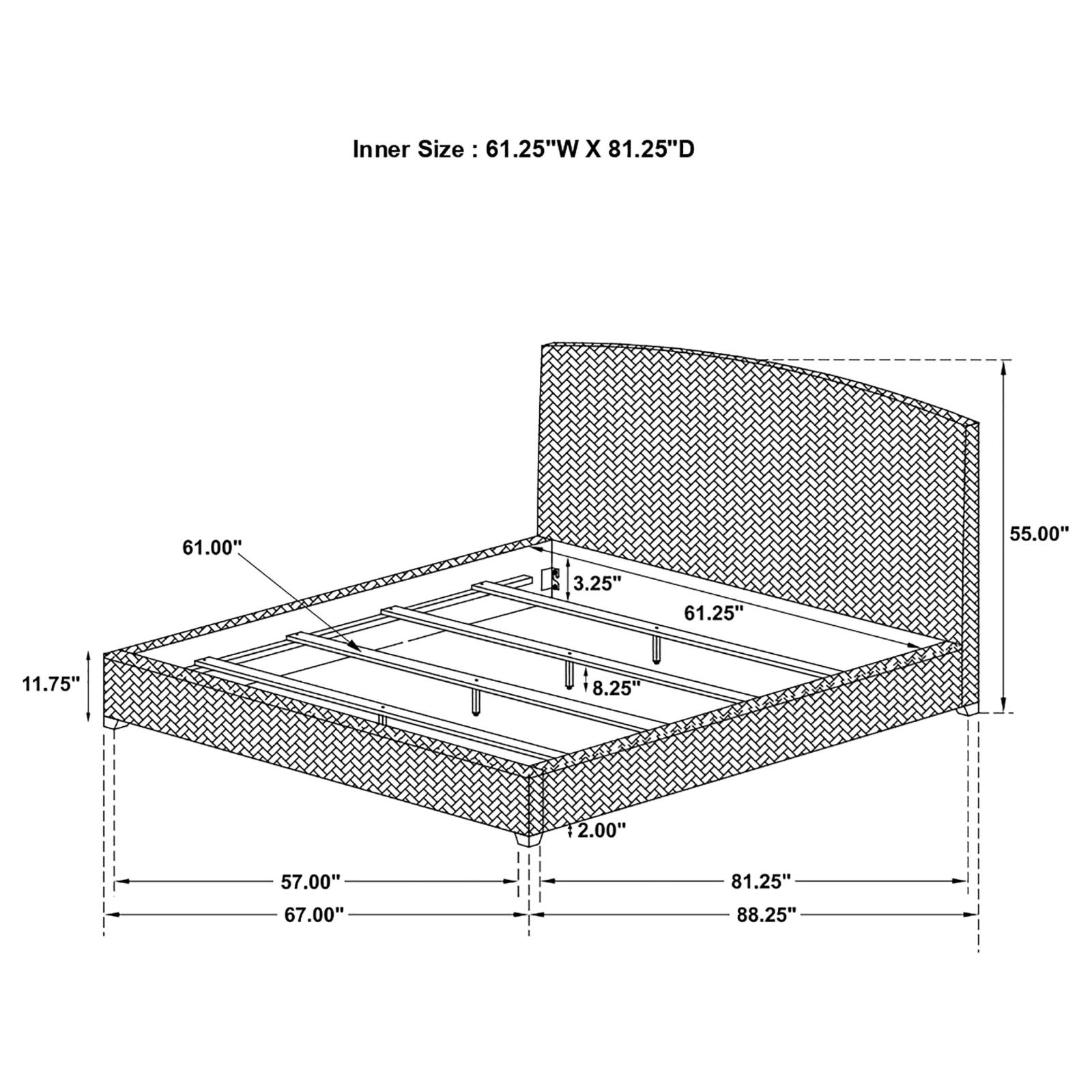 Laughton Banana Leaf Queen Panel Bed Amber - Image 4
