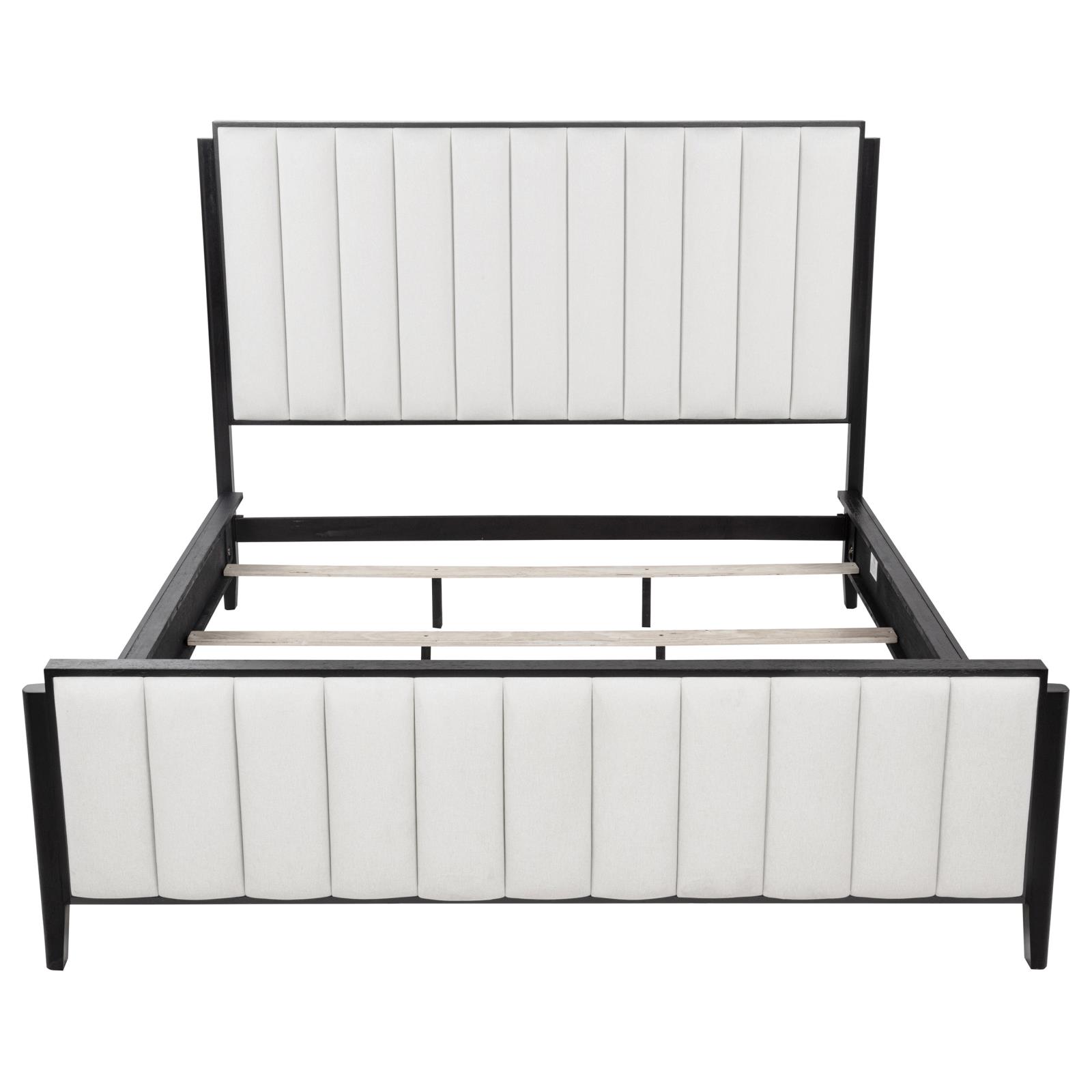 Brookmead 60-inch Upholstered California King Bed Black - Image 4