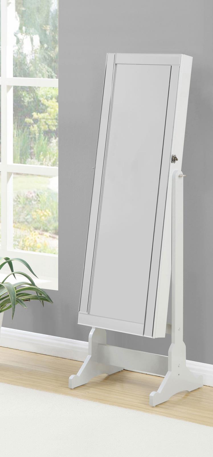 Yvonne Cheval Mirror with Jewelry Storage Dove Grey - Image 2