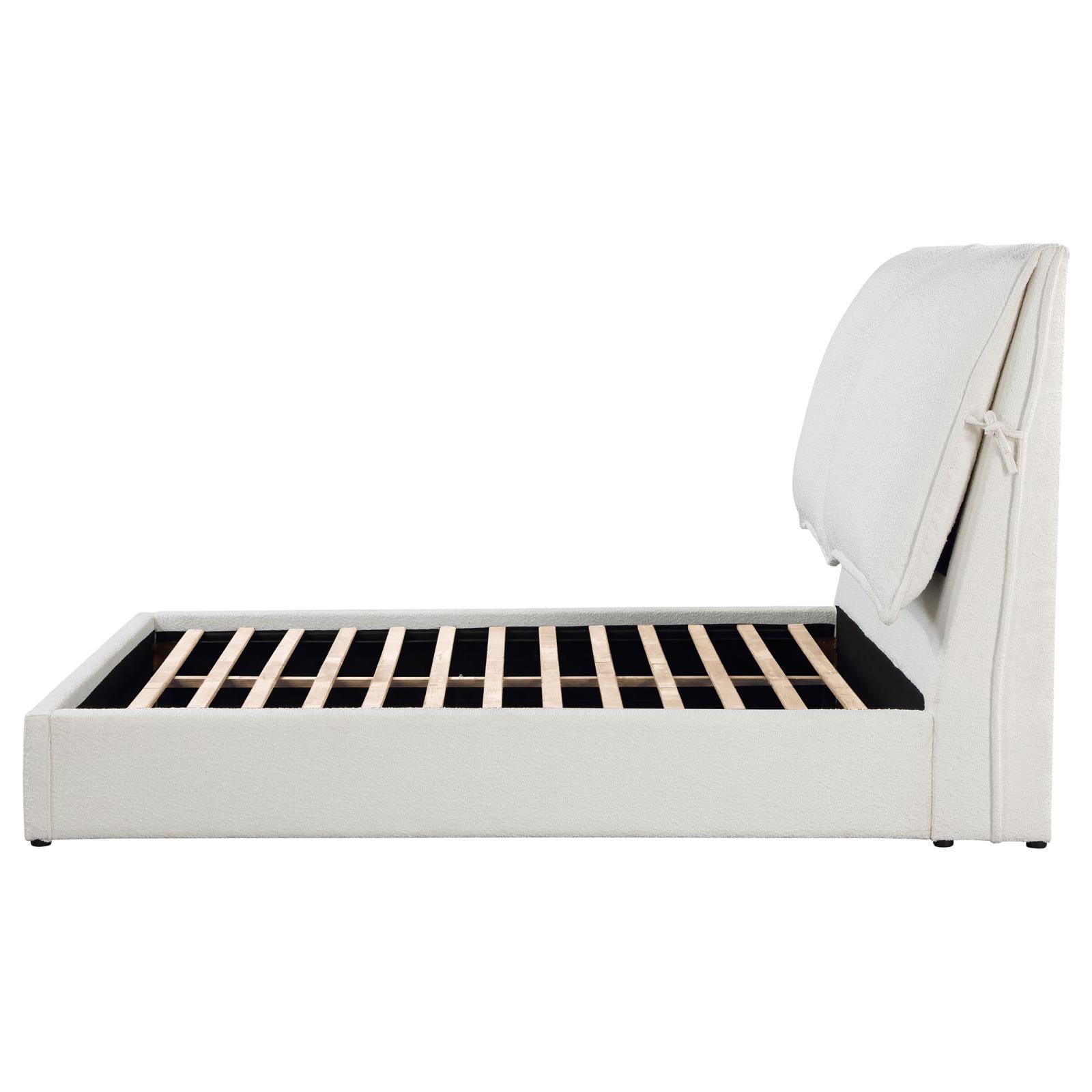 Gwendoline Upholstered Queen Panel Bed White - Image 6