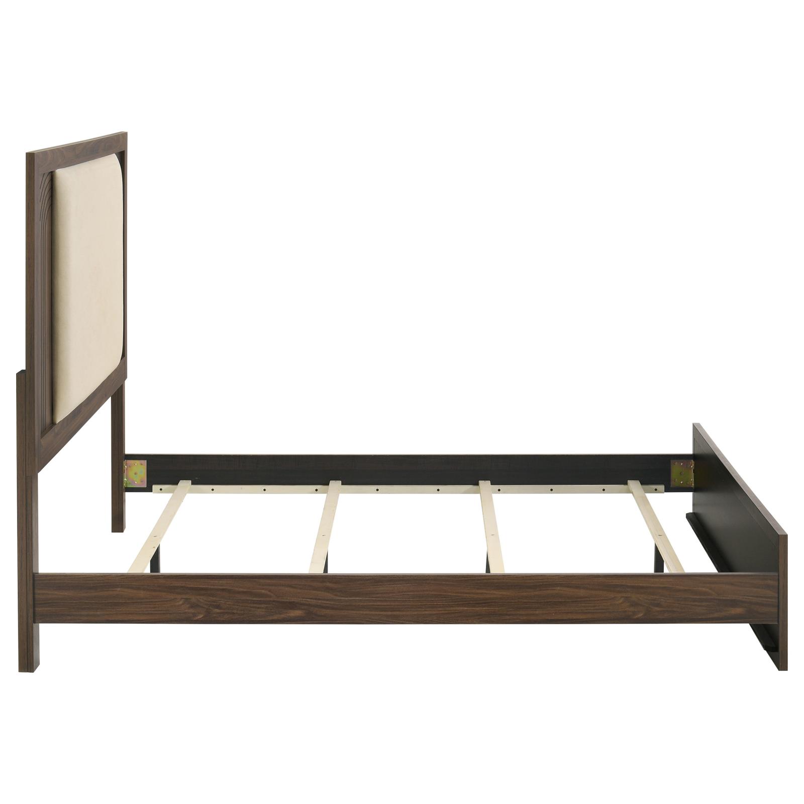 Etienne Queen Velvet Upholstered Panel Bed Walnut - Image 6