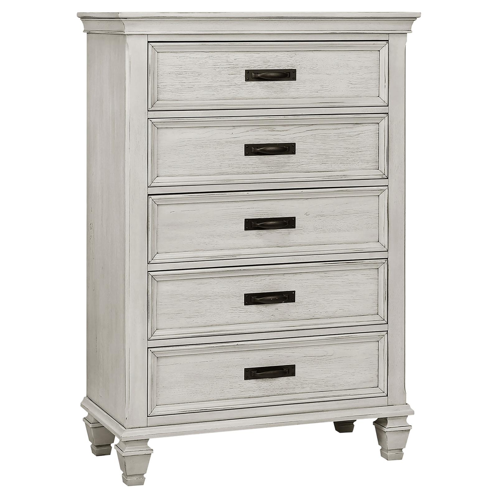 Franco Bedroom Set Distressed White - Image 17
