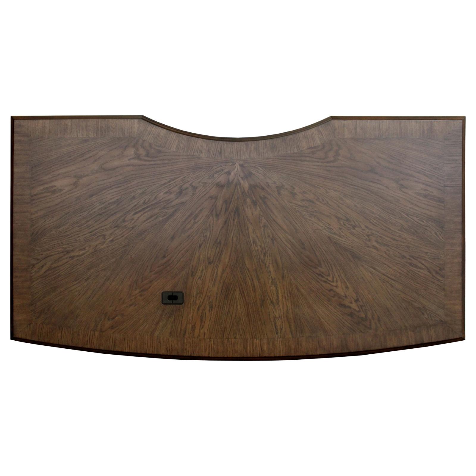 Hartshill 72-inch 7-drawer Executive Desk Burnished Oak - Image 9