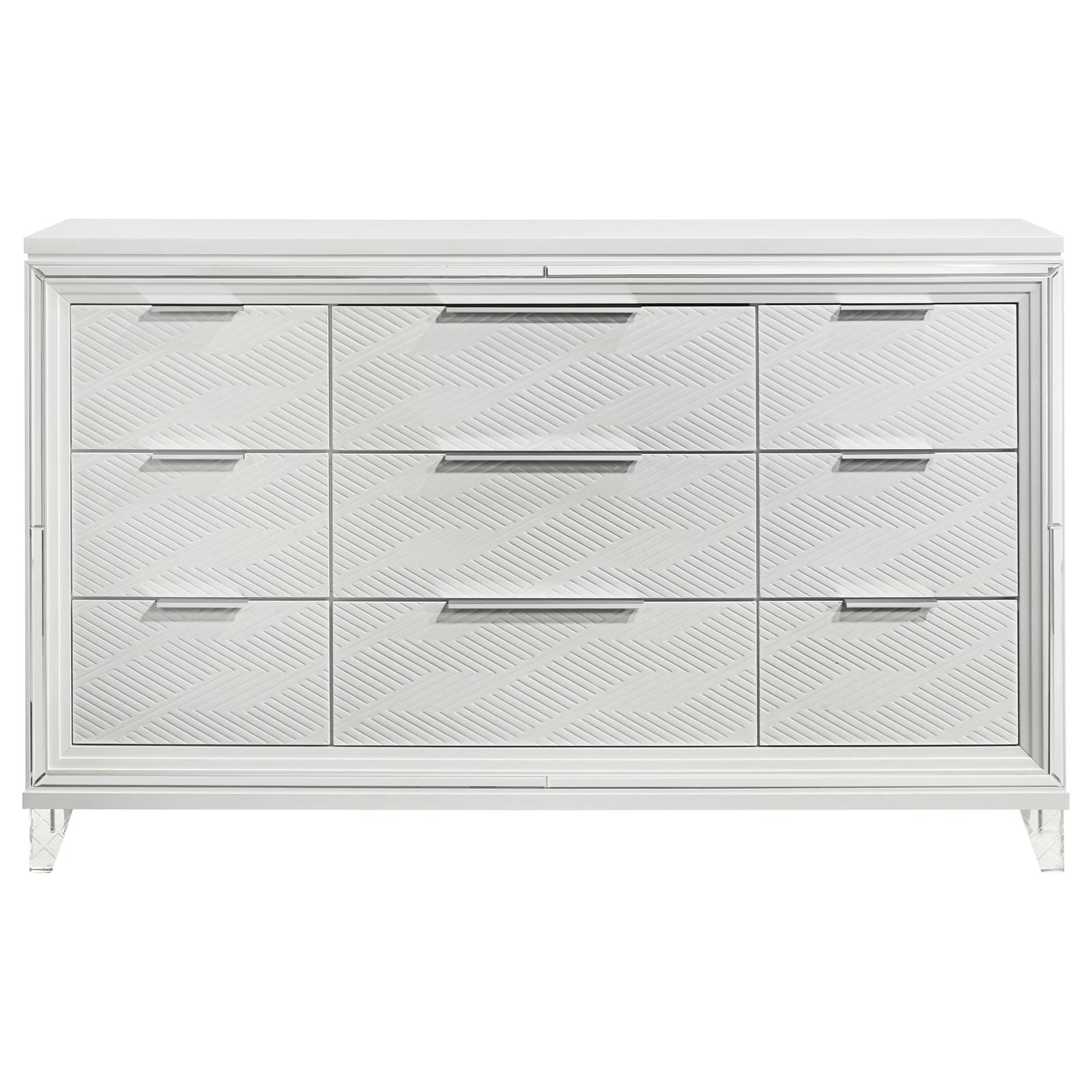 Marmore 9-drawer Dresser Cabinet White - Image 3