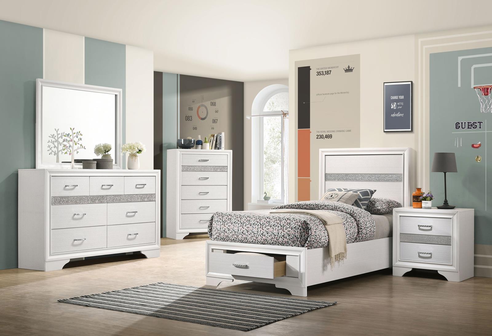 Miranda 51-inch Wood Twin Storage Panel Bed - Image 12